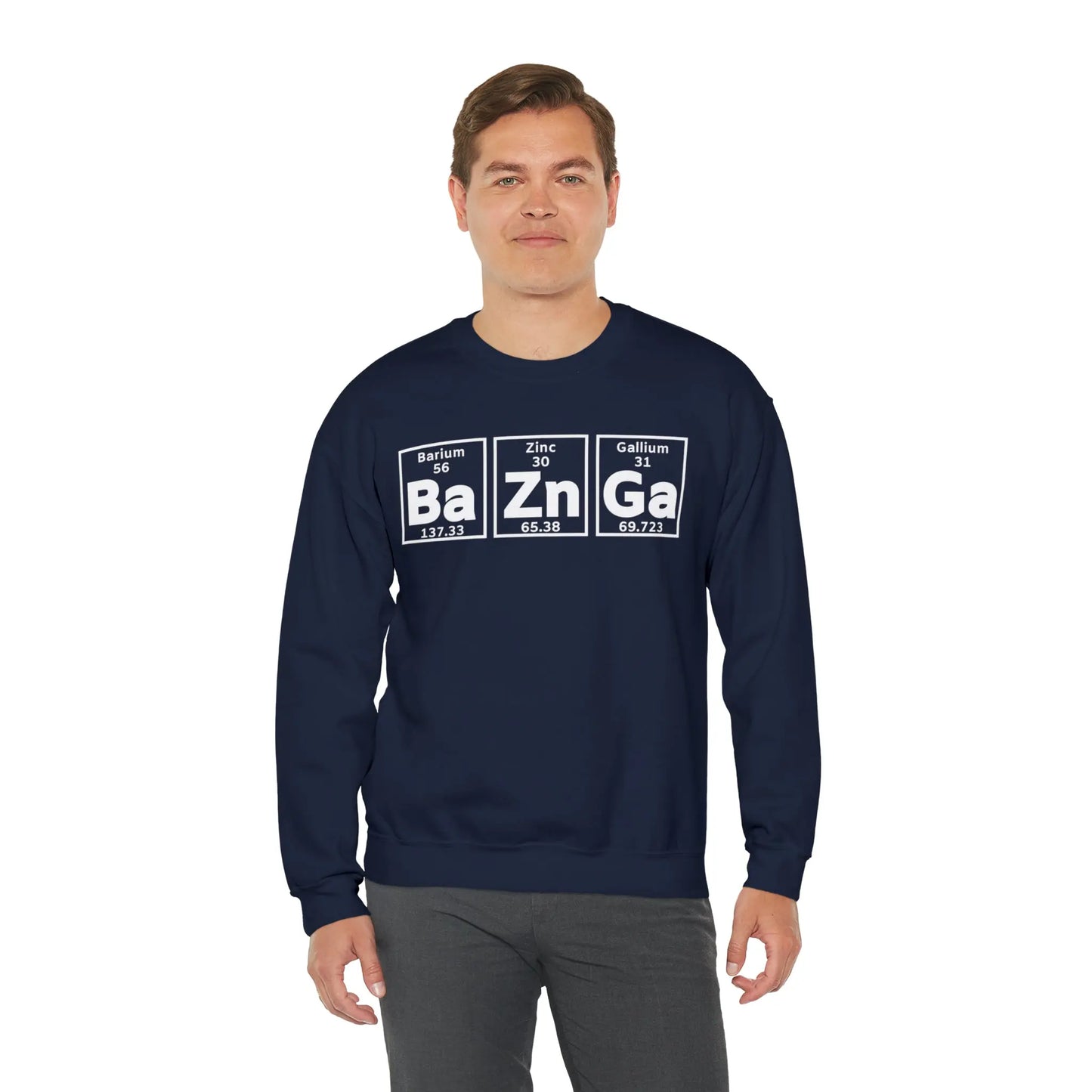 Geek Chic Big Bang Theory Sweatshirt - 'Ba Zn Ga' Periodic Table Printify