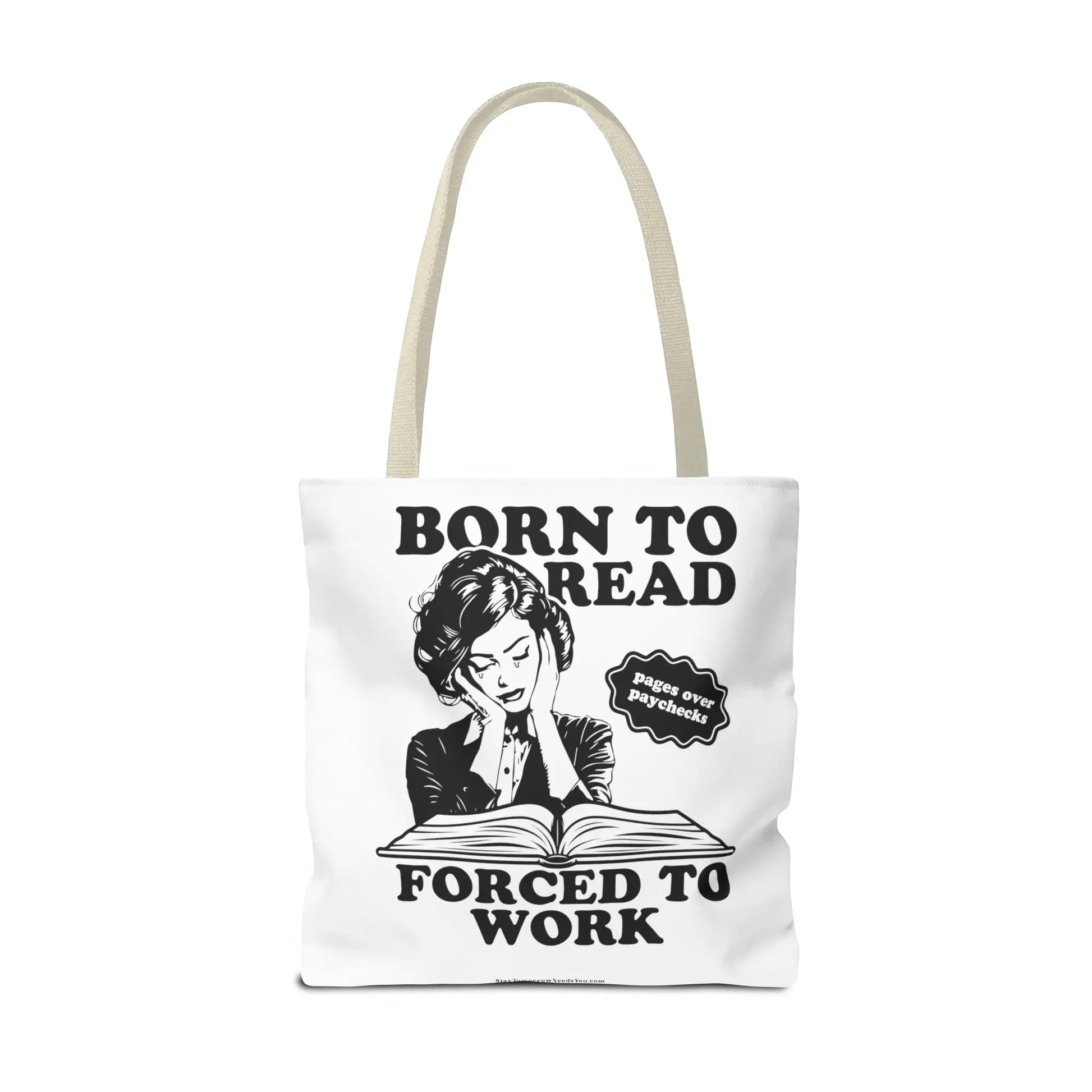 Born To Read Forced to Work Retro Tote Spicy Smut Tote Bookish Gift Dark Romantasy Reader Morally Grey Club Fiction Character Book Lover Mothers Day Gift Book Club Book Worm