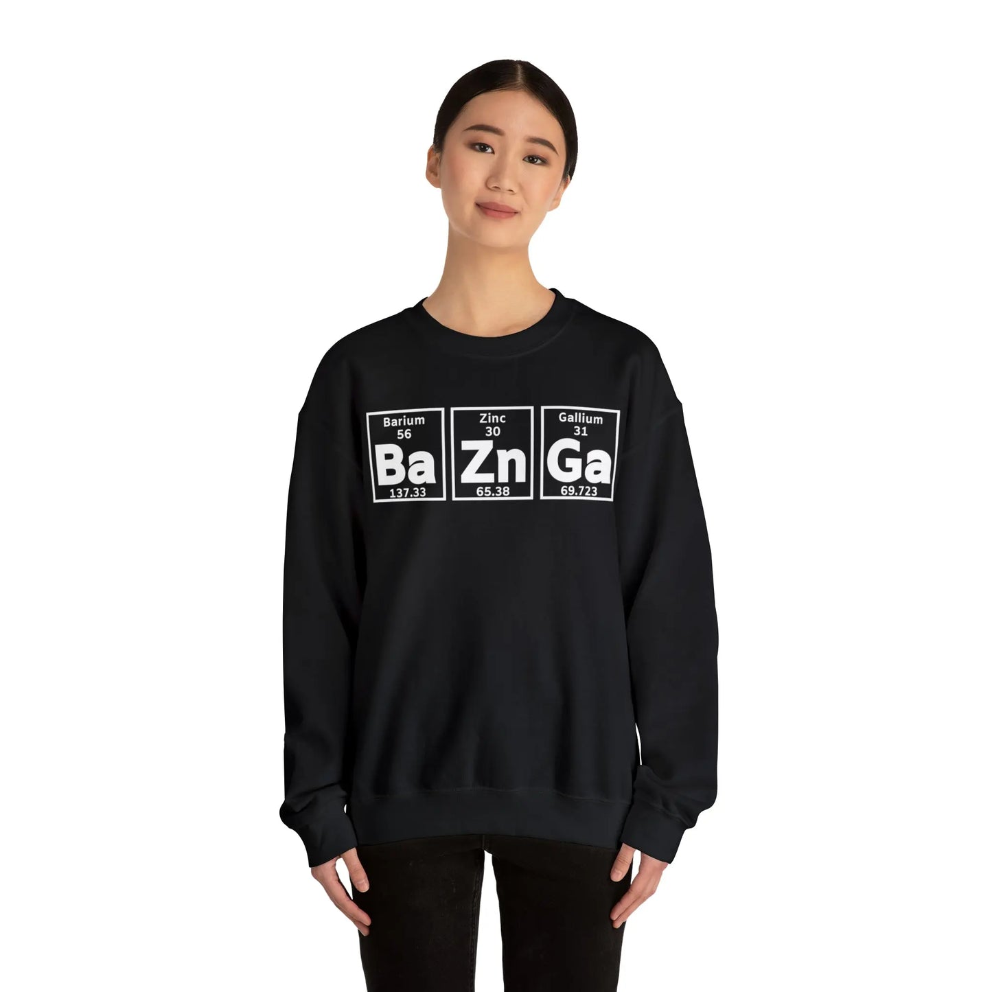 Geek Chic Big Bang Theory Sweatshirt - 'Ba Zn Ga' Periodic Table Printify