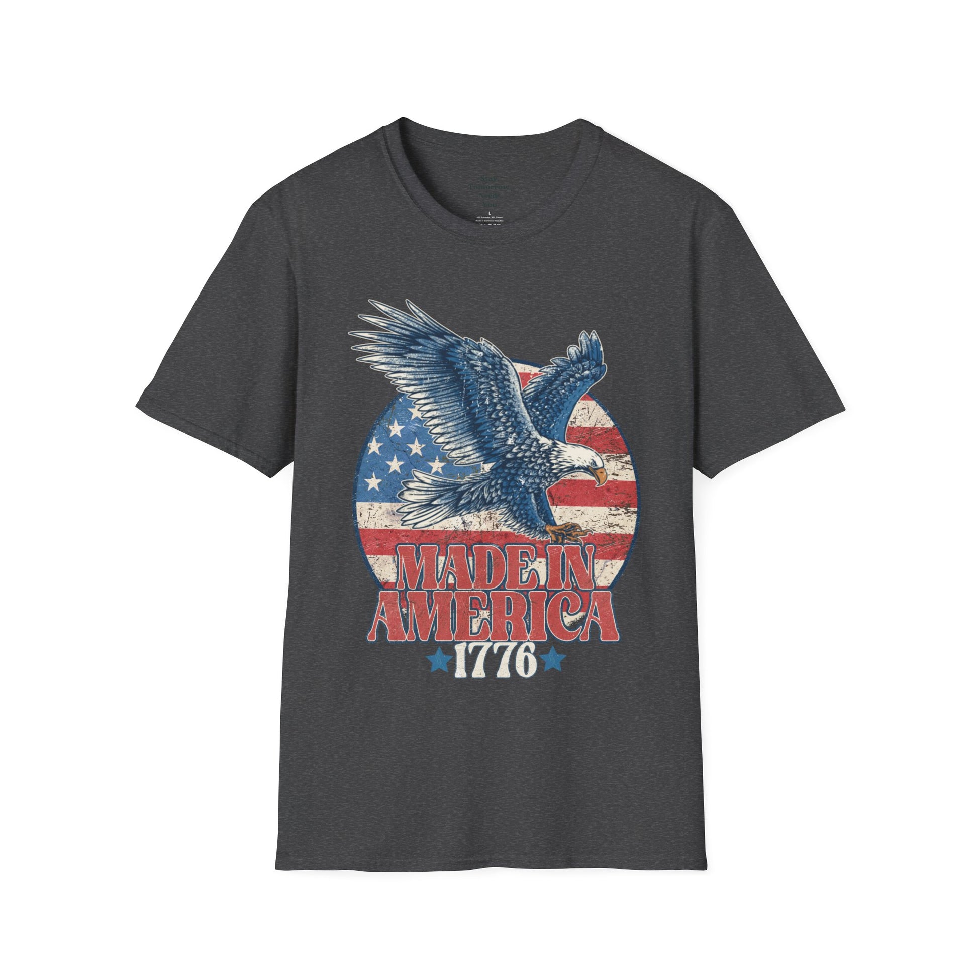 Retro 4th of July T shirt 2024 Distressed American Flag Eagle 1776 Made in America Vintage Patriotic America Freedom Fourth of July Independence Day T shirt - Stay Tomorrow Needs You Retro 4th of July T shirt 2024 Distressed American Flag Eagle 1776 Made in America Vintage Patriotic America Freedom Fourth of July Independence Day T shirt