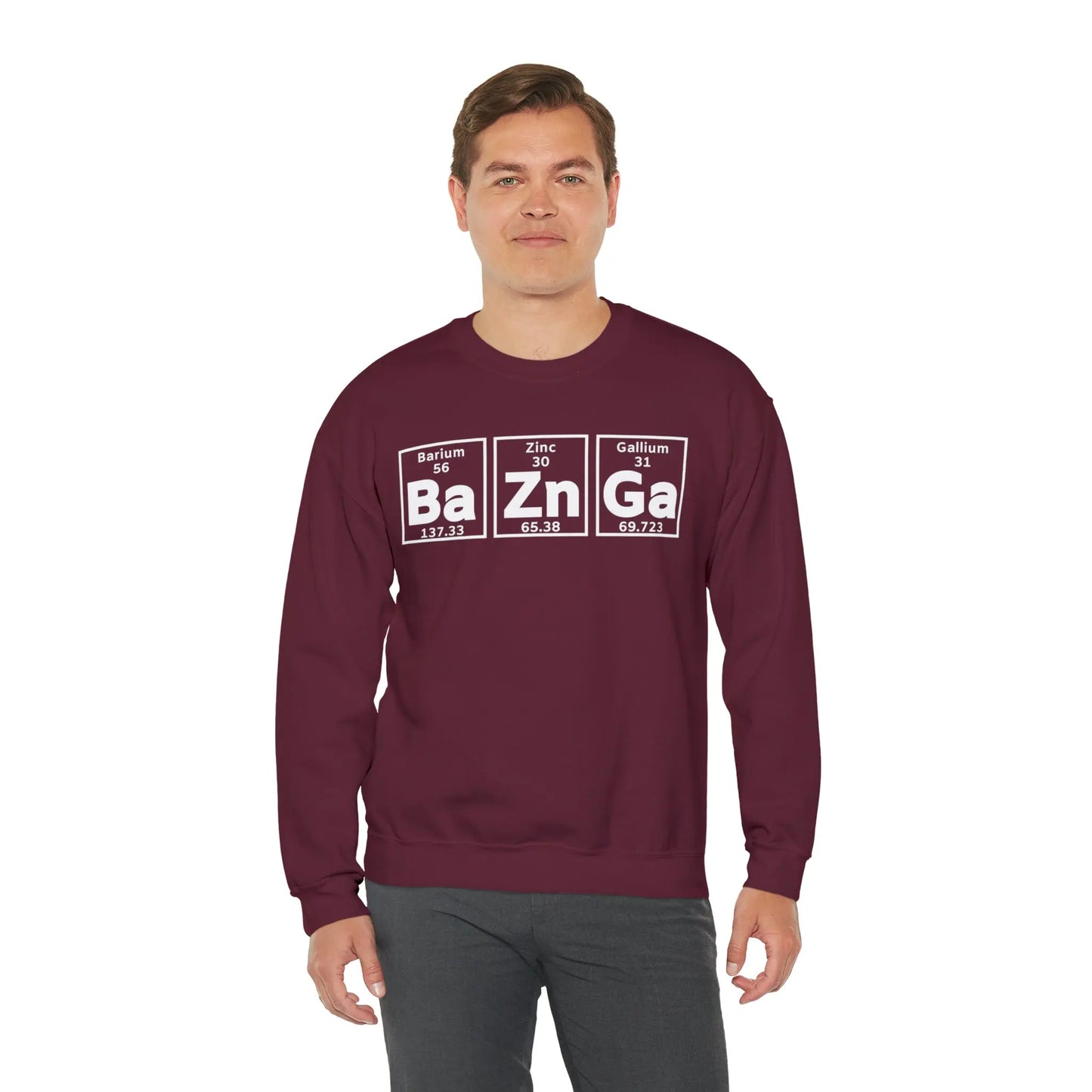 Geek Chic Big Bang Theory Sweatshirt - 'Ba Zn Ga' Periodic Table Printify