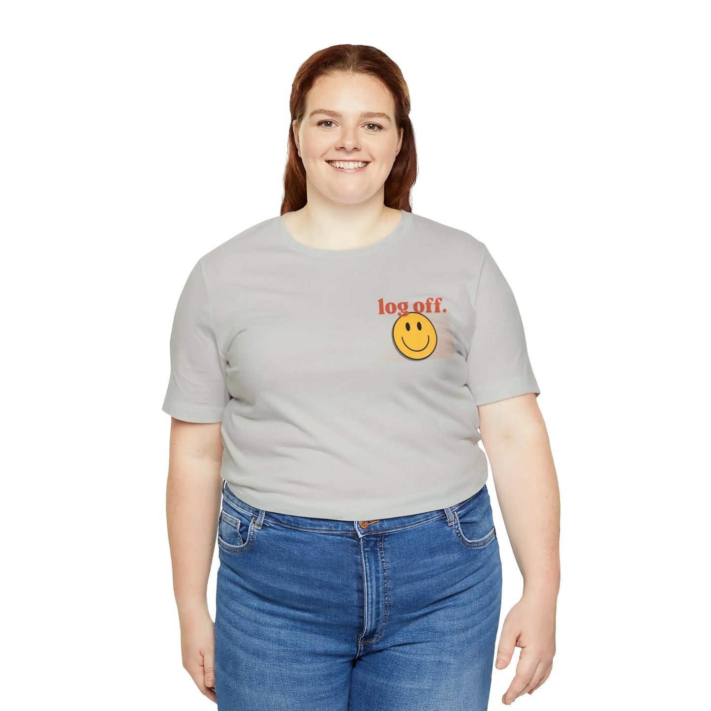 Stay Present with Retro 'Log Off' Smiley Face T-Shirt - papercraneco