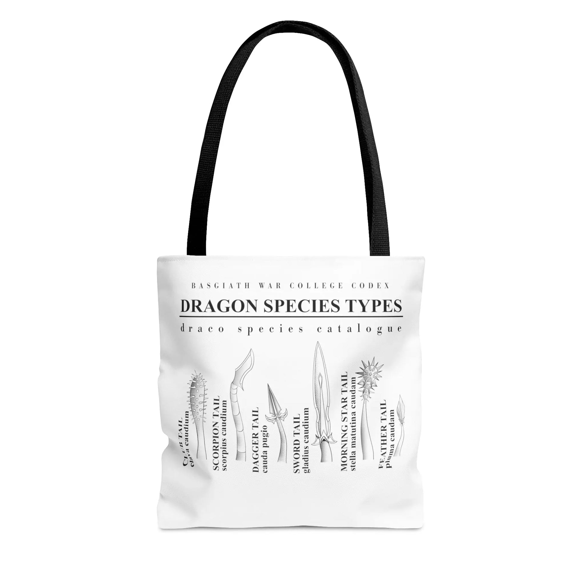 Fourth Wing Iron Flame Basgiath War College Codex of Dragon Species Tote | Inspired by Rebecca Yarros - Stay Tomorrow Needs You