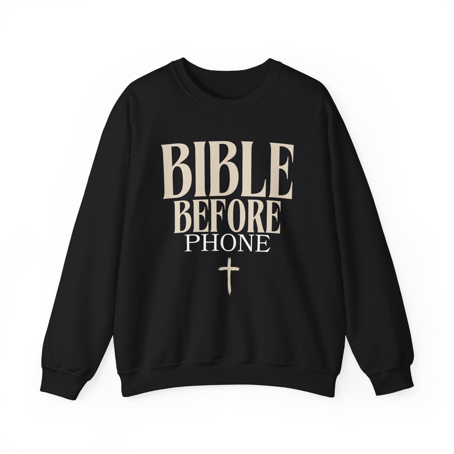 Bible Before Phone Christian Sweatshirt Catholic Jesus Read Your Bible Christian Apparel - Stay Tomorrow Needs You