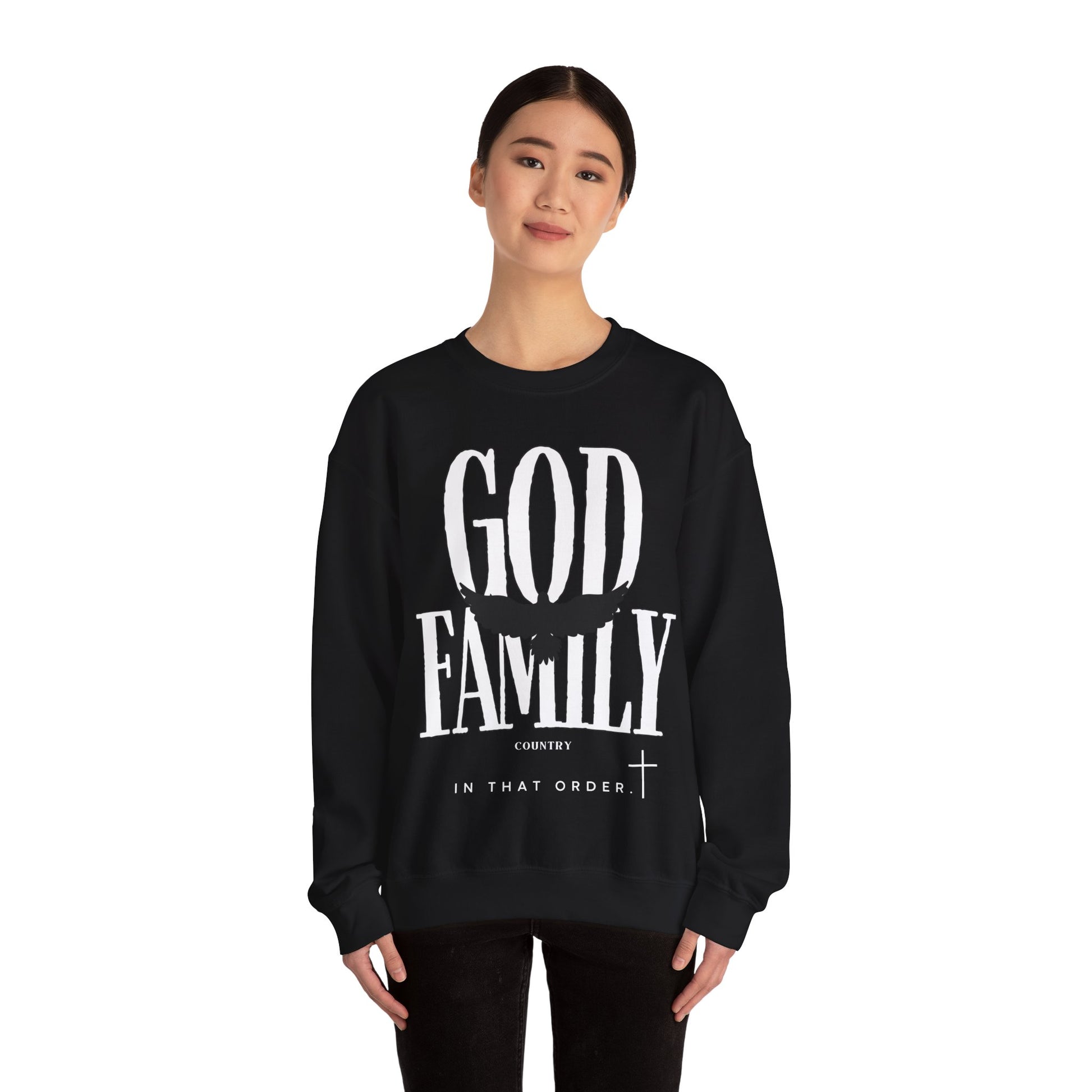 Charlie Kirk God a family Country in that order Christian sweatshirt America patriot 