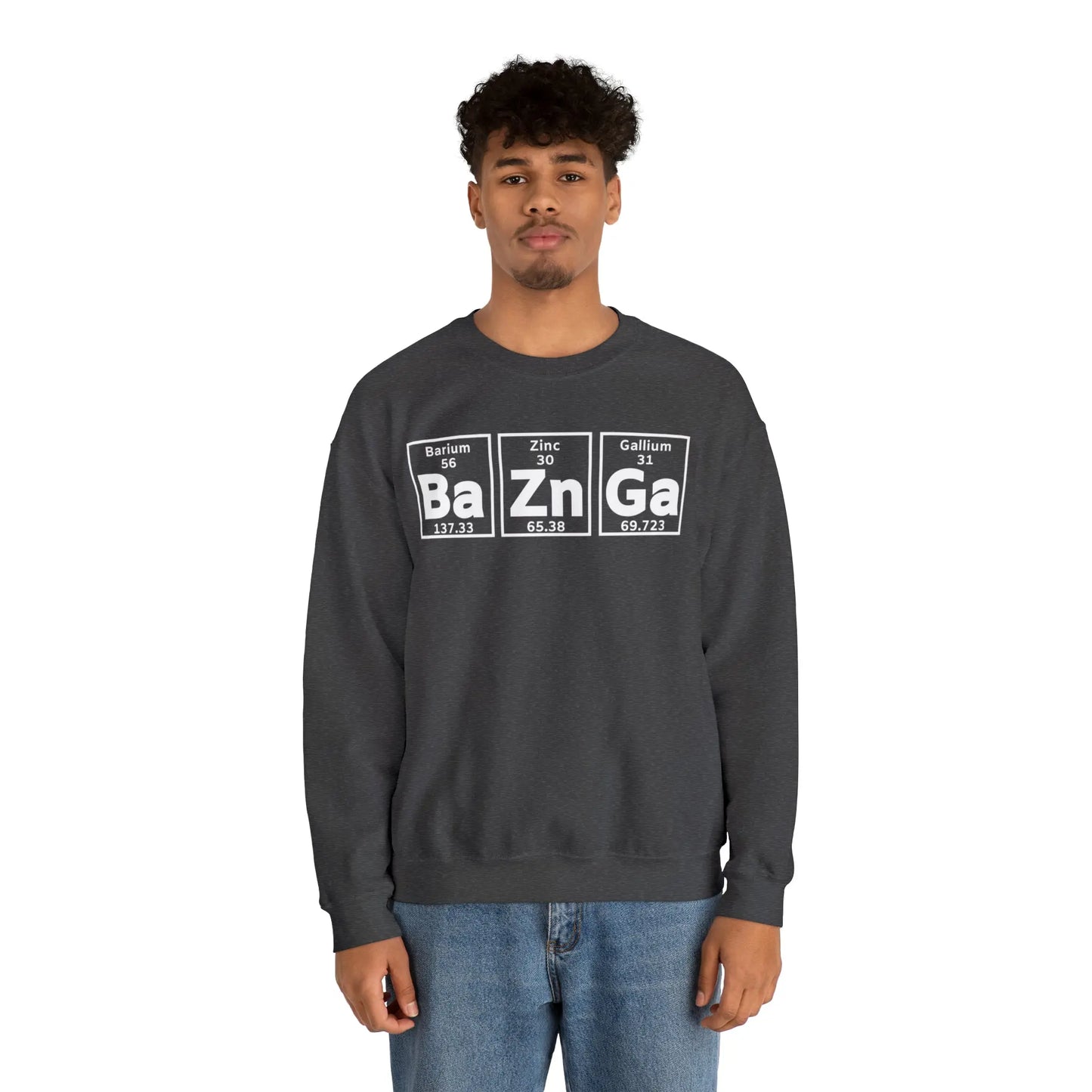 Geek Chic Big Bang Theory Sweatshirt - 'Ba Zn Ga' Periodic Table Printify