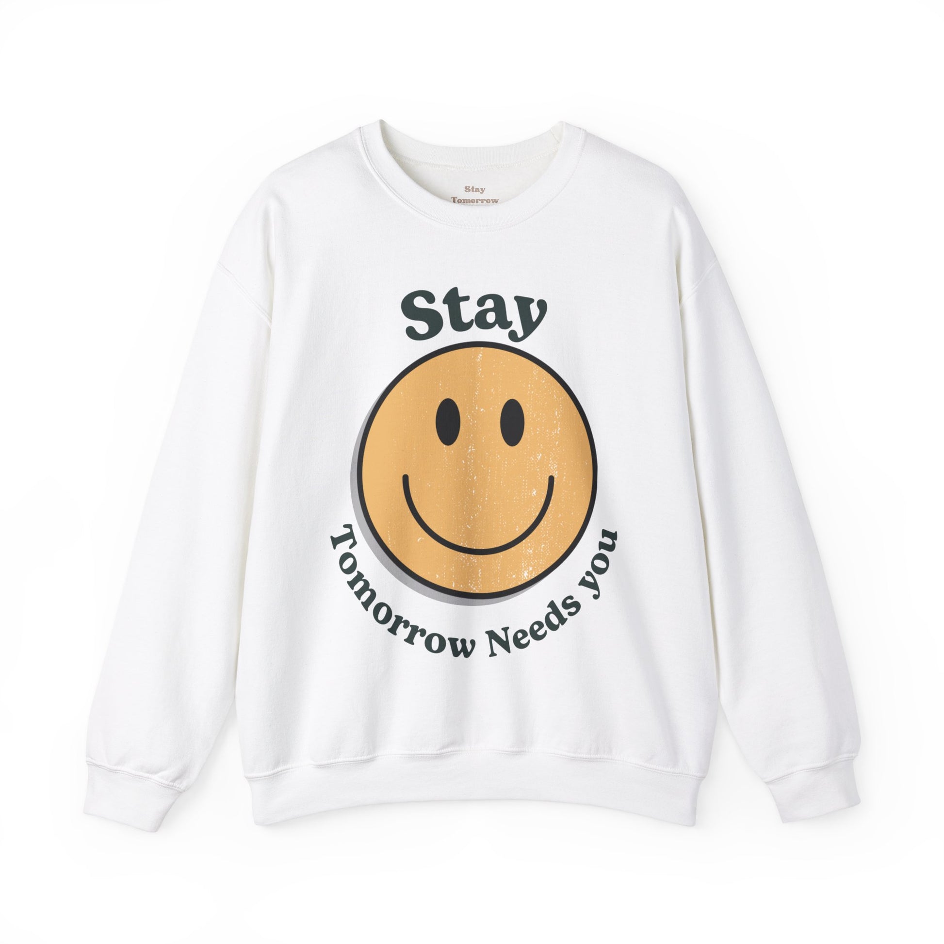 Retro Smiley Stay Tomorrow Needs You Suicide Prevention Sweatshirt Mental Health Awareness Gift Veterans Support Military Gift Christmas