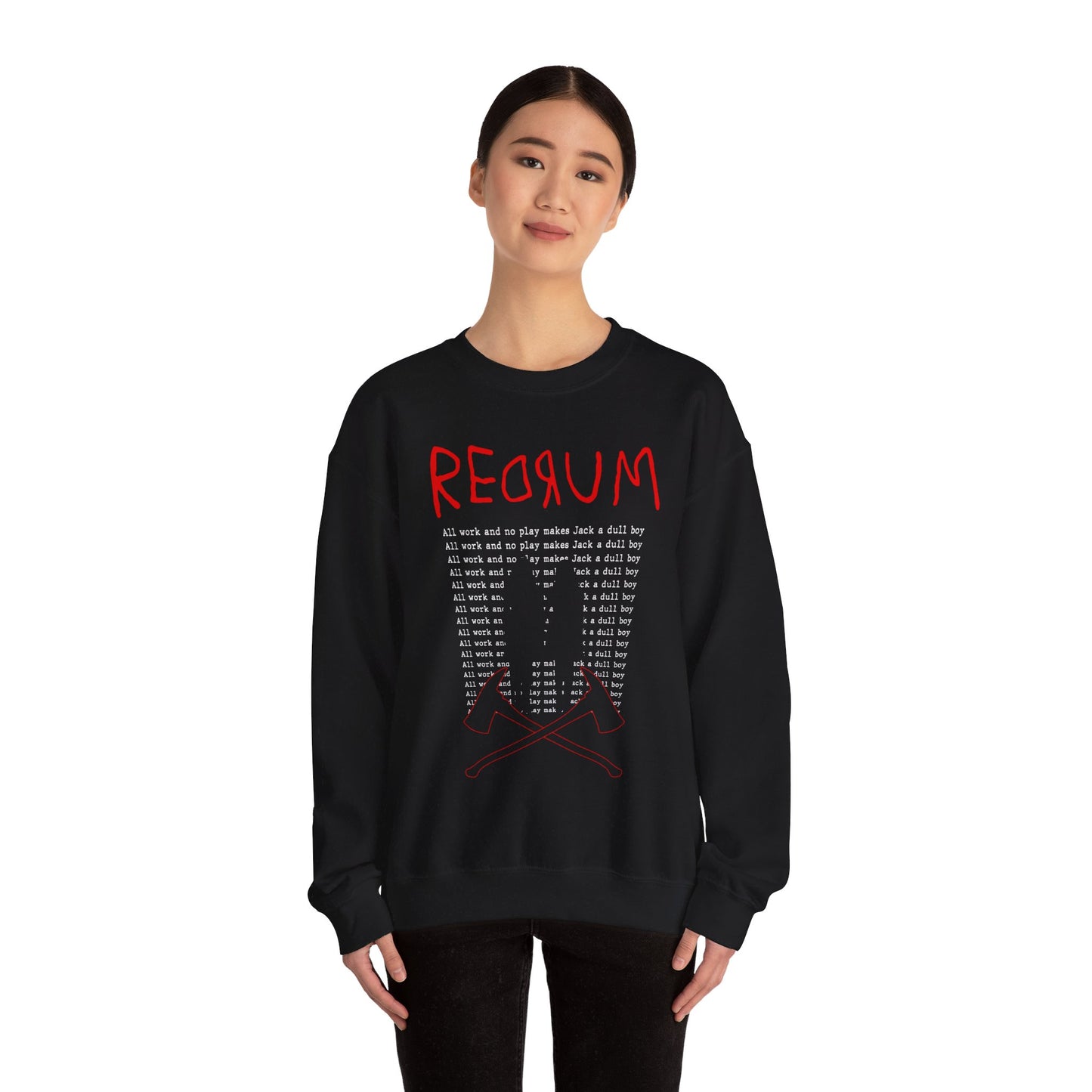 Spooky Season Halloween 2024 Redrum 'All Work and No Play' Inspired by The Shining Stephen King Sweatshirt Horror Movie Lovers