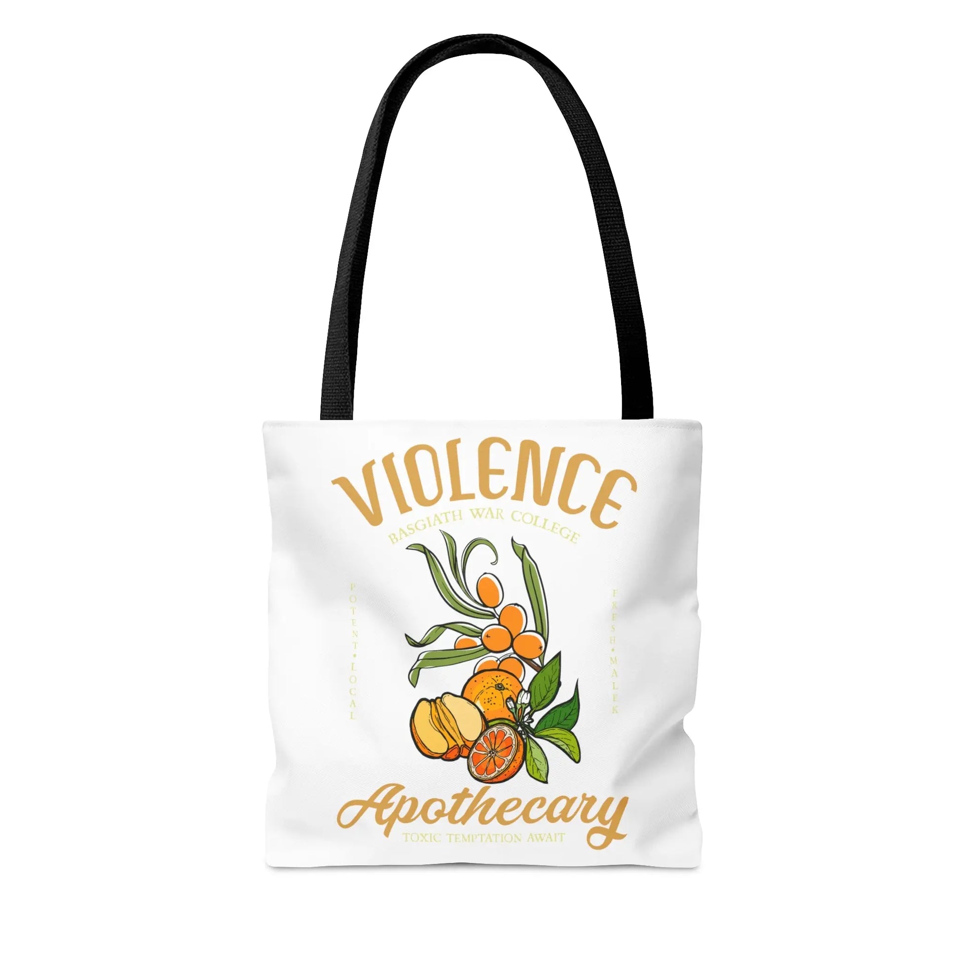 Fourth Wing Iron Flame Vintage-Style Violence Basgiath War College Apothecary Tote Bag | Inspired by Rebecca Yarros - Stay Tomorrow Needs You