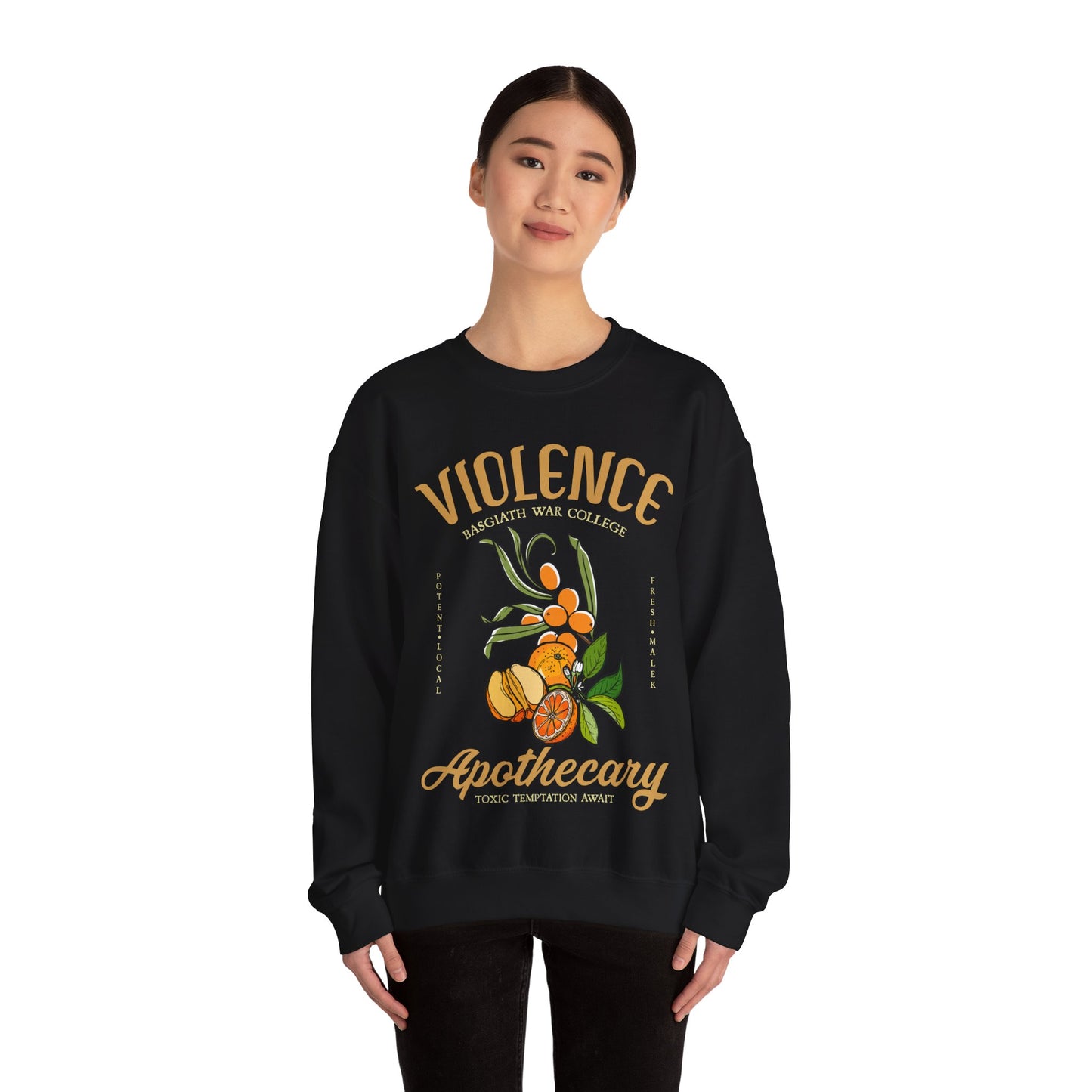 Onyx Storm Fourth Wing Iron Flame Vintage-Style Violence Basgiath War College Apothecary Sweatshirt | Inspired by Rebecca Yarros - Stay Tomorrow Needs You