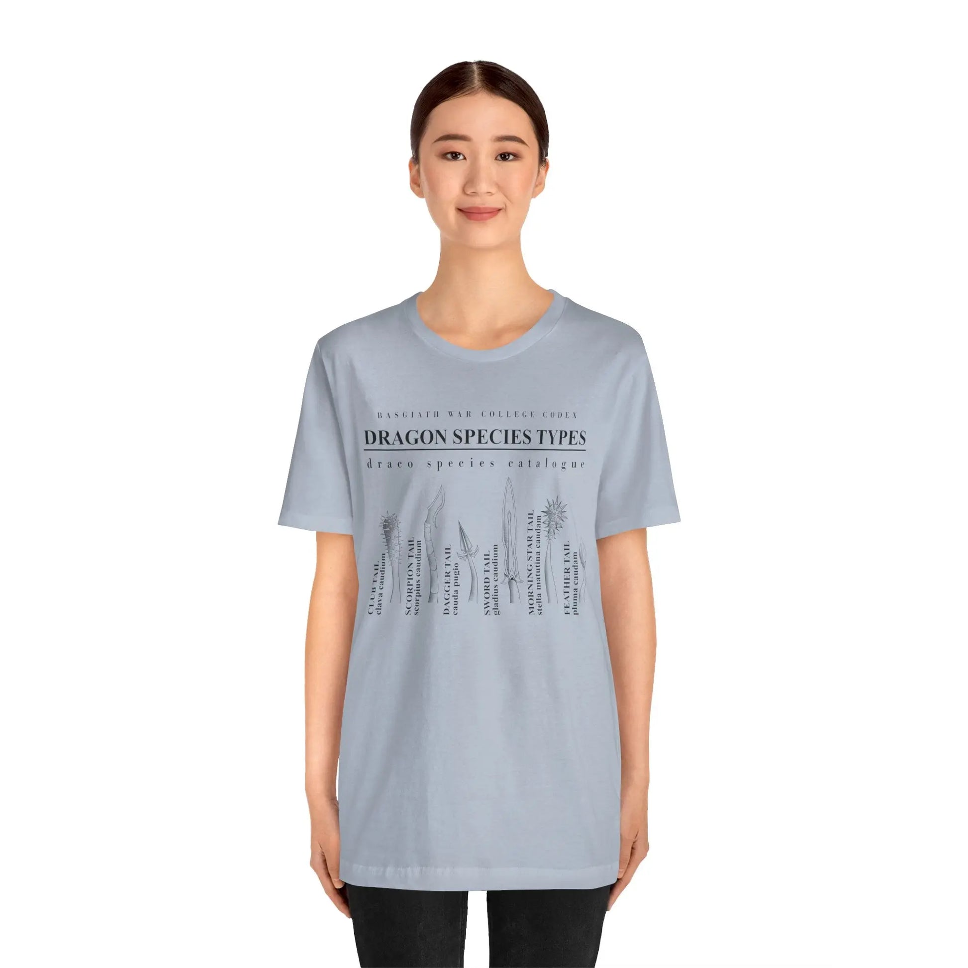 Onyx Storm Fourth Wing Iron Flame Basgiath War College Codex of Dragon Species T-Shirt | Inspired by Rebecca Yarros Bookish Gifts BookTok Bibliophile Printify