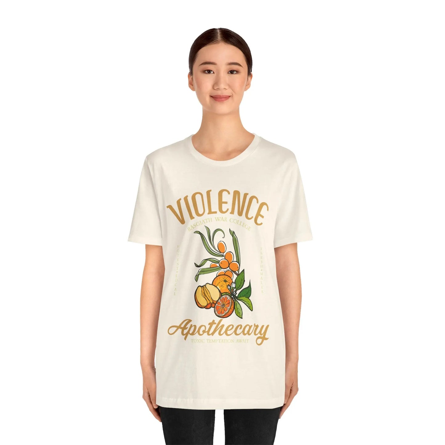 Onyx Storm Fourth Wing Iron Flame Vintage-Style Violence Basgiath War College Apothecary T-Shirt Inspired by Rebecca Yarros BookTok Book Club Empyrean Series Fantasy Printify