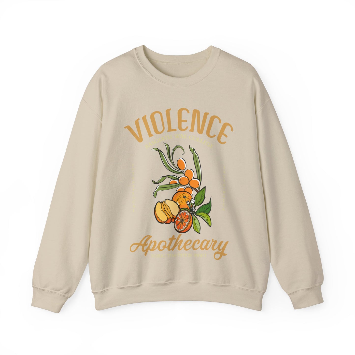 Onyx Storm Fourth Wing Iron Flame Vintage-Style Violence Basgiath War College Apothecary Sweatshirt | Inspired by Rebecca Yarros