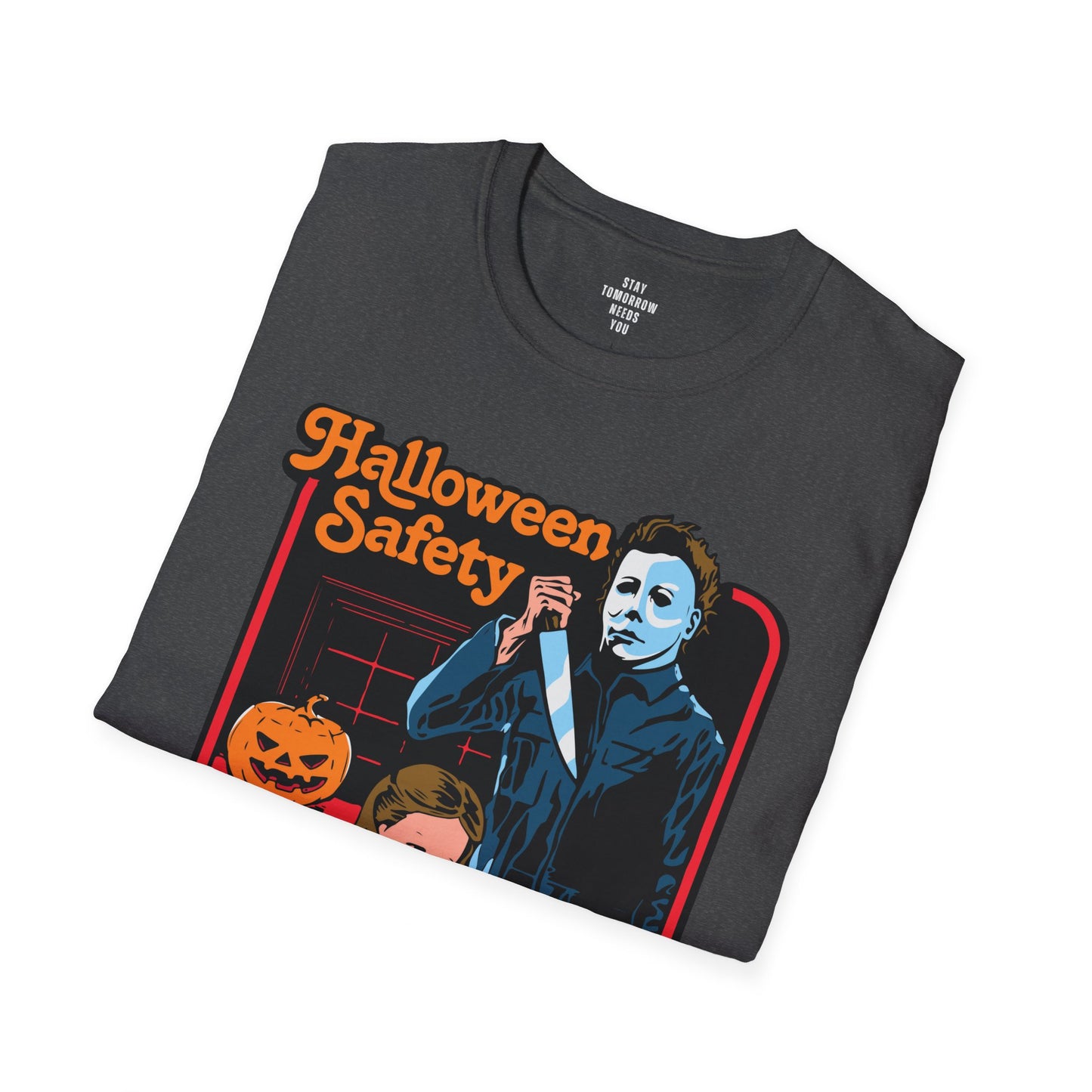 Halloween 2024 Spooky Season Michael Myers Inspired 'Halloween Safety Sitters Guide' Retro T Shirt