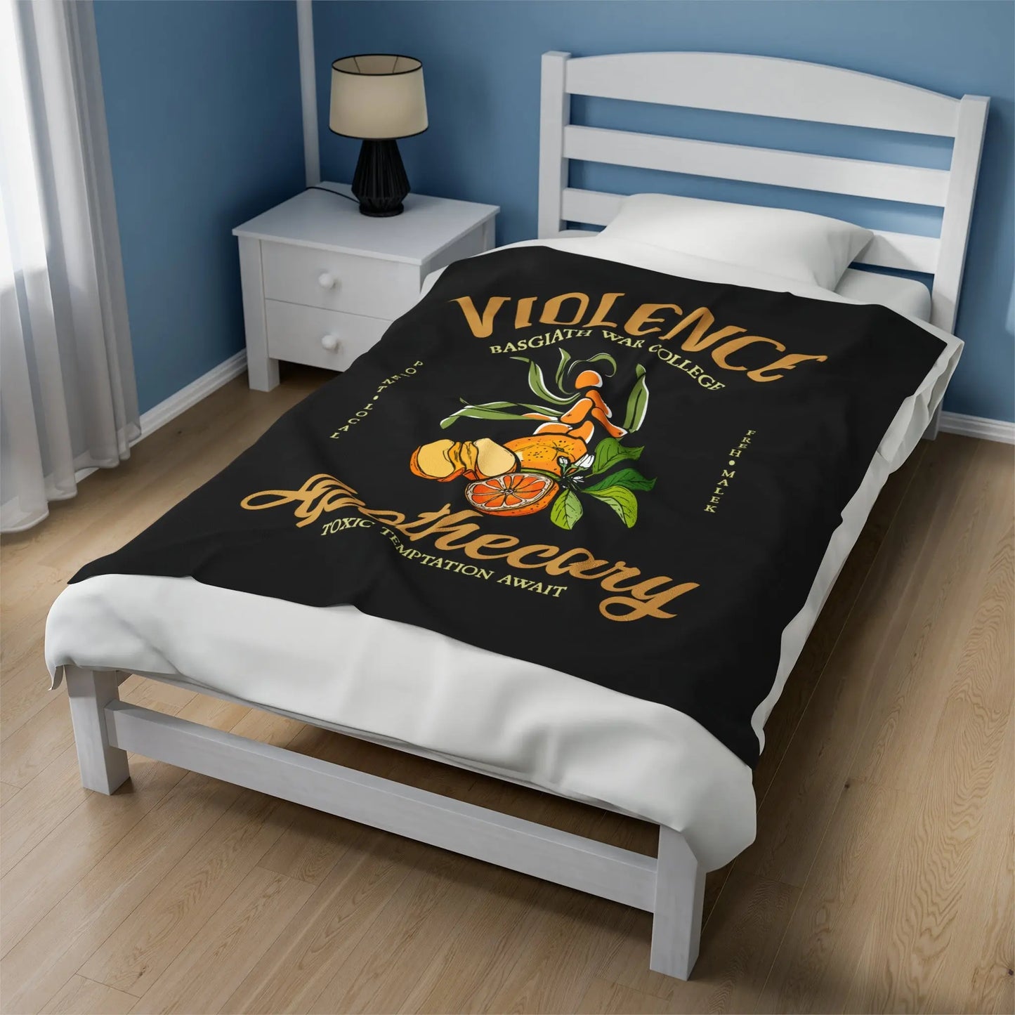 Fourth Wing Iron Flame Vintage-Style Violence Basgiath War College Apothecary Throw Blanket | Inspired by Rebecca Yarros - Stay Tomorrow Needs You