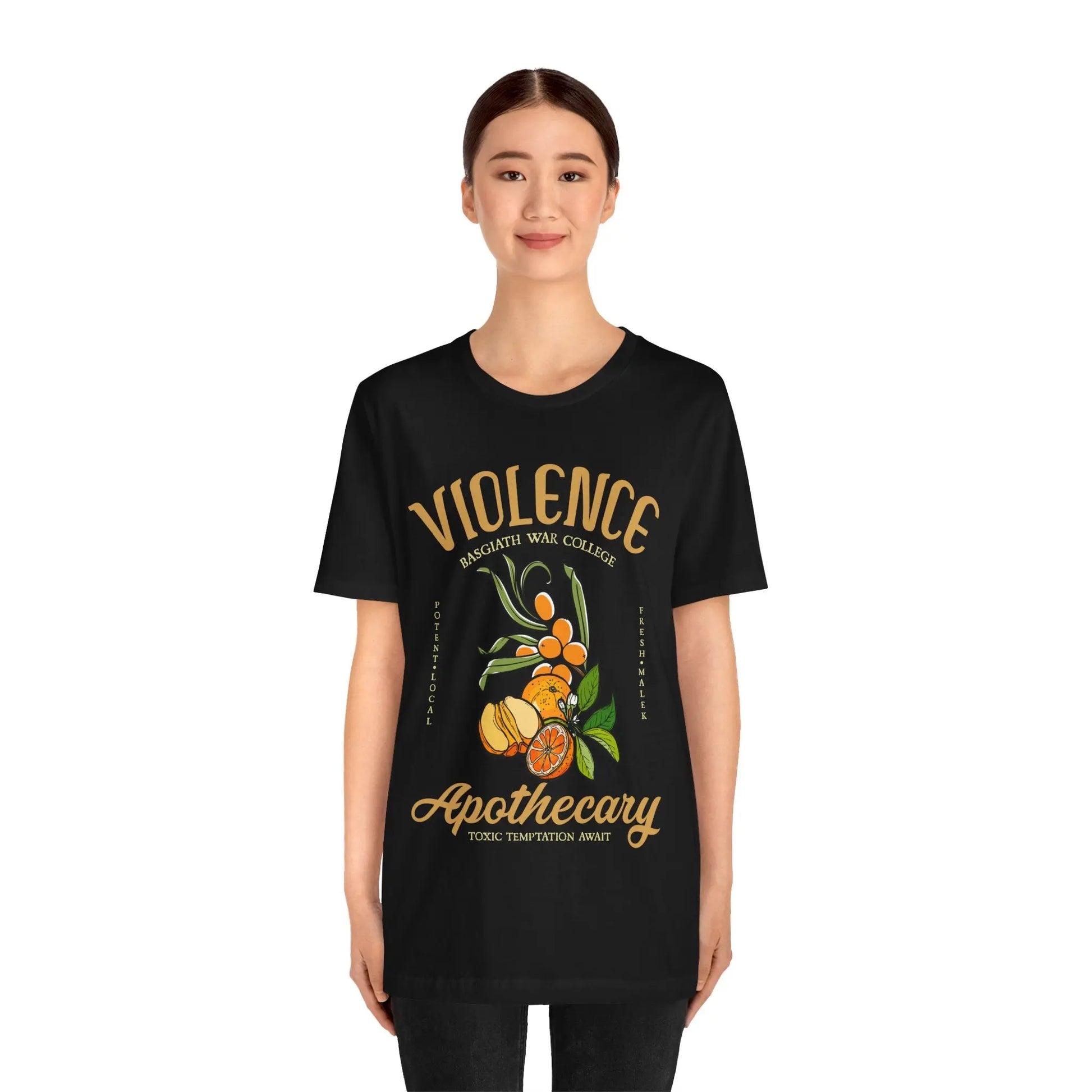 Onyx Storm Fourth Wing Iron Flame Vintage-Style Violence Basgiath War College Apothecary T-Shirt Inspired by Rebecca Yarros BookTok Book Club Empyrean Series Fantasy Printify