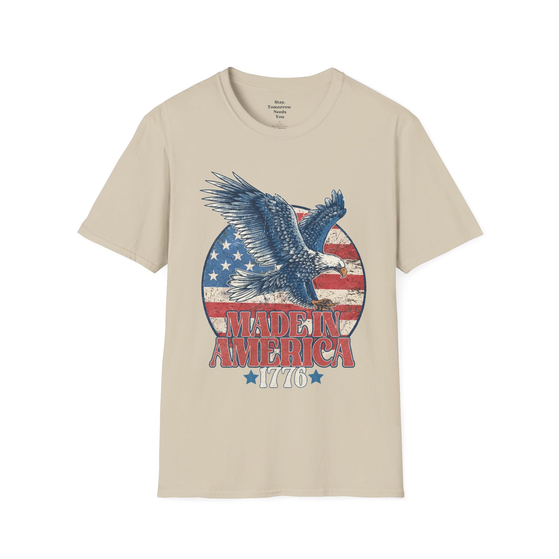 Retro 4th of July T shirt 2024 Distressed American Flag Eagle 1776 Made in America Vintage Patriotic America Freedom Fourth of July Independence Day T shirt - Stay Tomorrow Needs You Retro 4th of July T shirt 2024 Distressed American Flag Eagle 1776 Made in America Vintage Patriotic America Freedom Fourth of July Independence Day T shirt