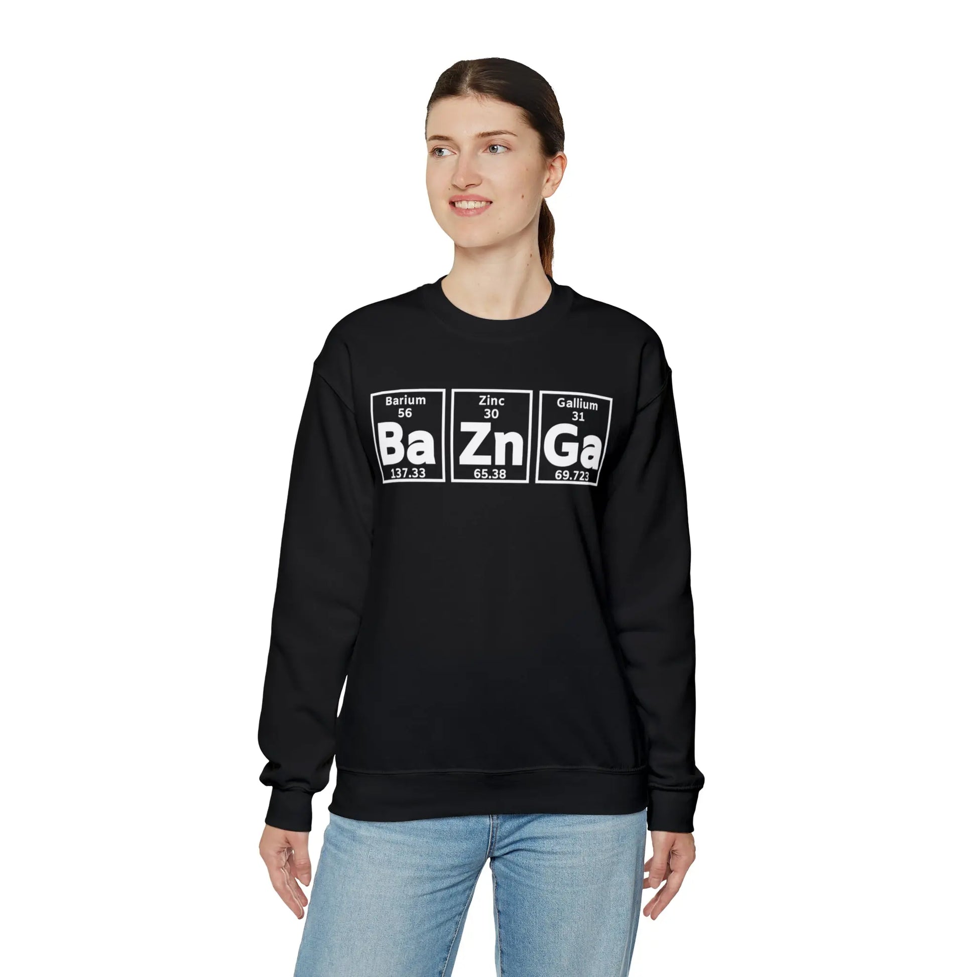 Geek Chic Big Bang Theory Sweatshirt - 'Ba Zn Ga' Periodic Table Printify
