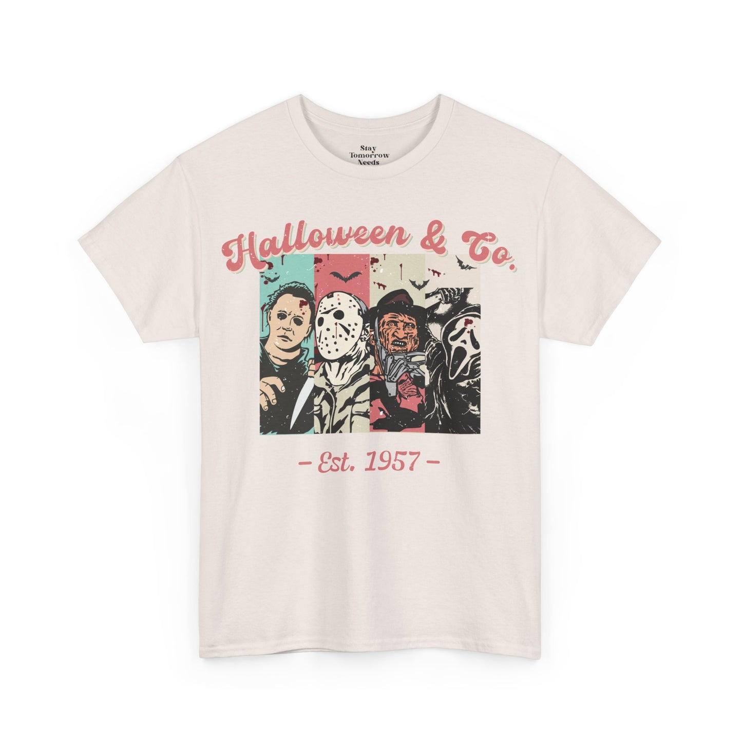 Spooky Season Halloween2024 Retro Boho Halloween Horror Movie Character T shirt - Michael Meyers, Jason Vorhees, Freddy Krueger, Ghost Face Scream Hoodie Halloween, Friday the 13th, Nightmare on Elm Street,