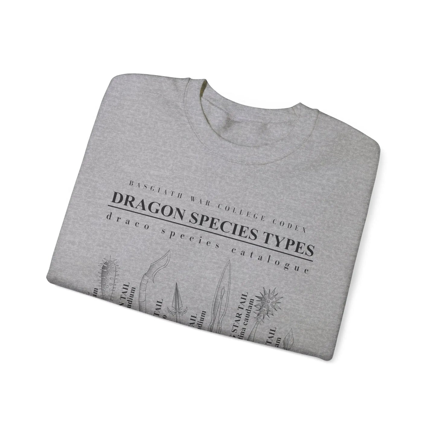 Fourth Wing Iron Flame Basgiath War College Codex of Dragon Species Sweatshirt | Inspired by Rebecca Yarros Printify