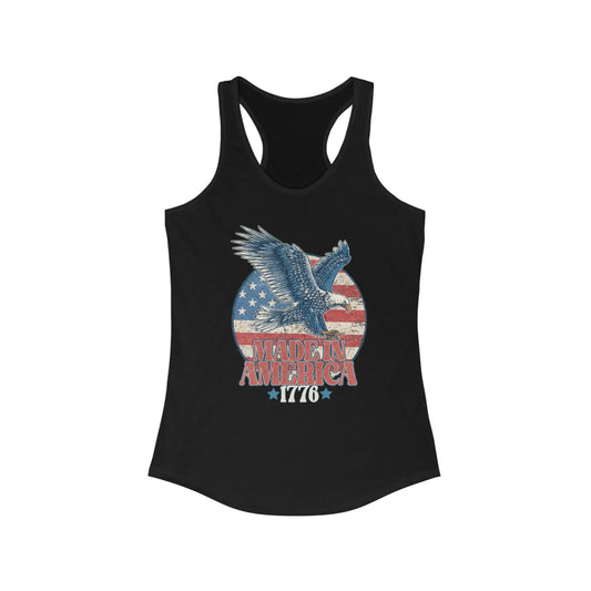 Retro 4th of July 2024 Distressed American Flag Eagle 1776 Made in America Vintage Patriotic America Freedom Fourth of July Independence Day RacerBack Tank - Stay Tomorrow Needs You Retro 4th of July 2024 Distressed American Flag Eagle 1776 Made in America Vintage Patriotic America Freedom Fourth of July Independence Day RacerBack Tank