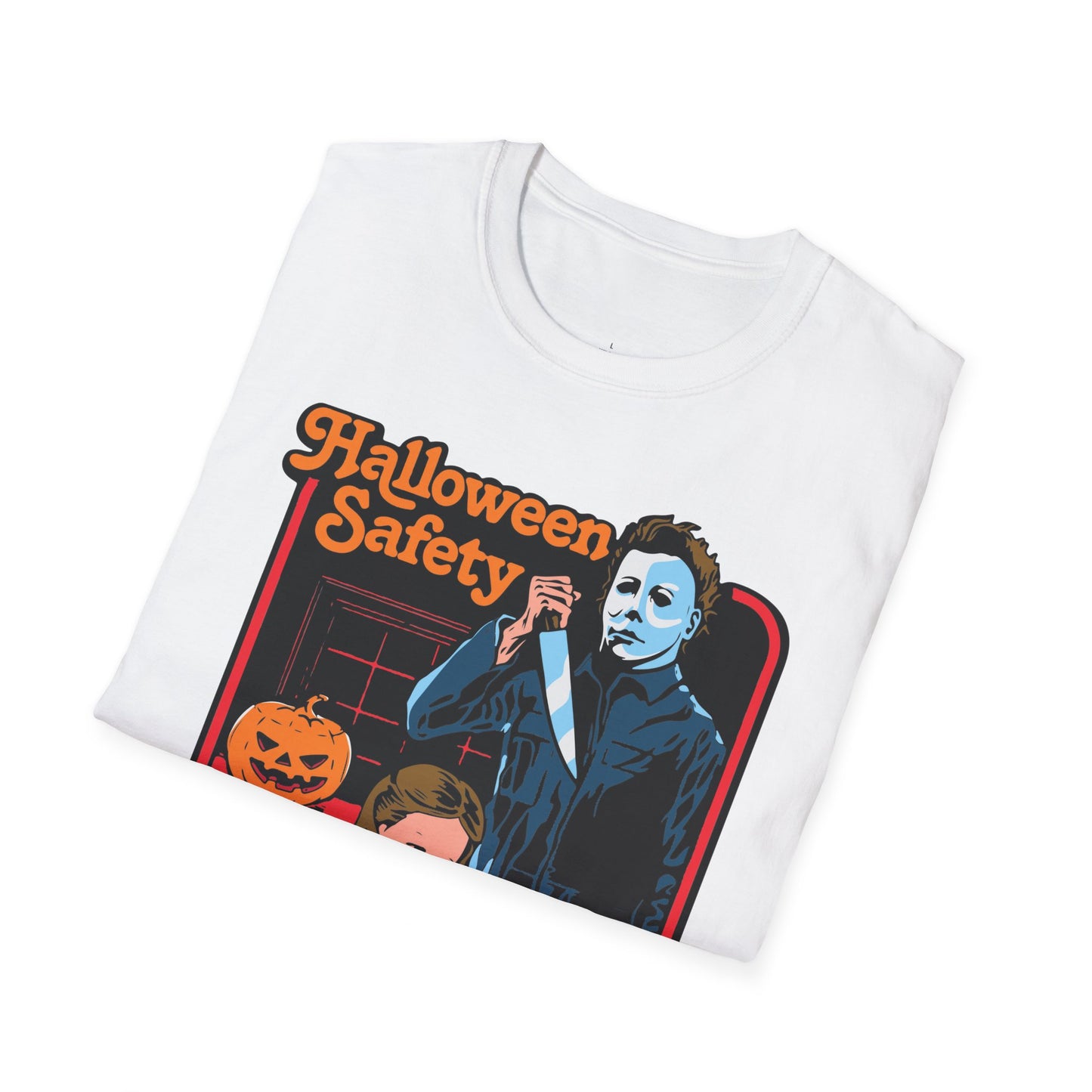 Halloween 2024 Spooky Season Michael Myers Inspired 'Halloween Safety Sitters Guide' Retro T Shirt