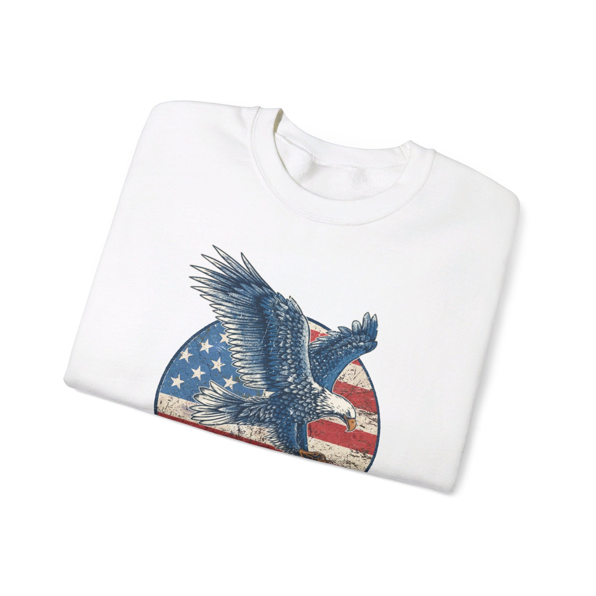 Retro Distressed American Flag Eagle 1776 Made in America Vintage Patriotic America Freedom American Pride Sweatshirt Christmas Gift Military Veteran Gift