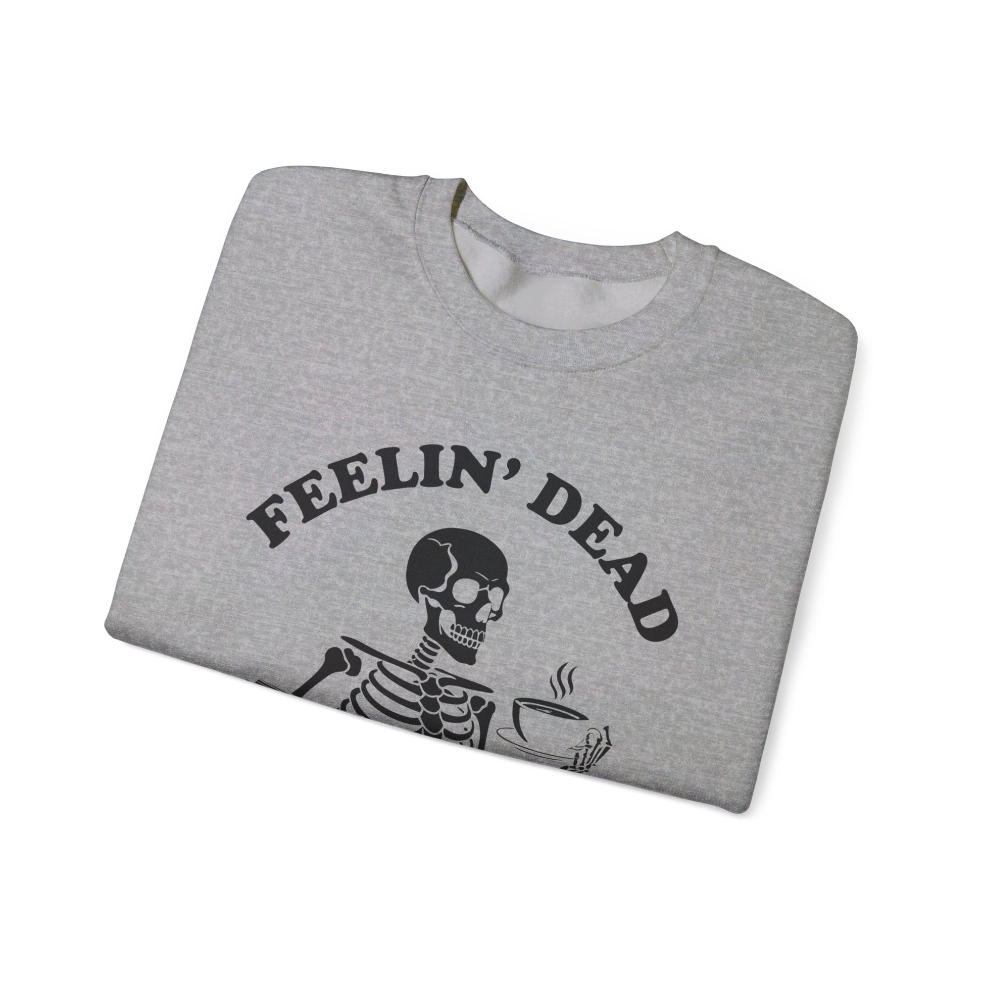 Feelin Dead But Well Read Sweatshirt, Bookish Crewneck, Book Lover, Bookworm Skeleton Sweatshirt BookTok Book Club Bookish Sweatshirt Biblio