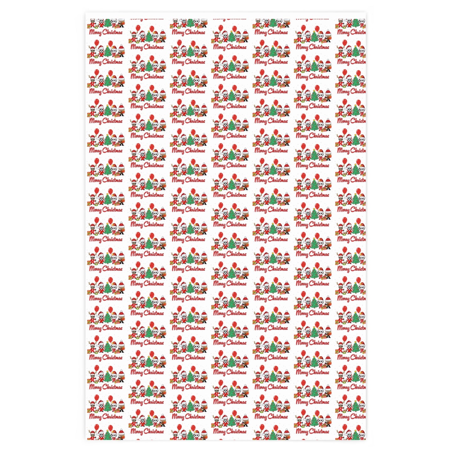 Horror Movie Christmas 2024 Wrapping Paper