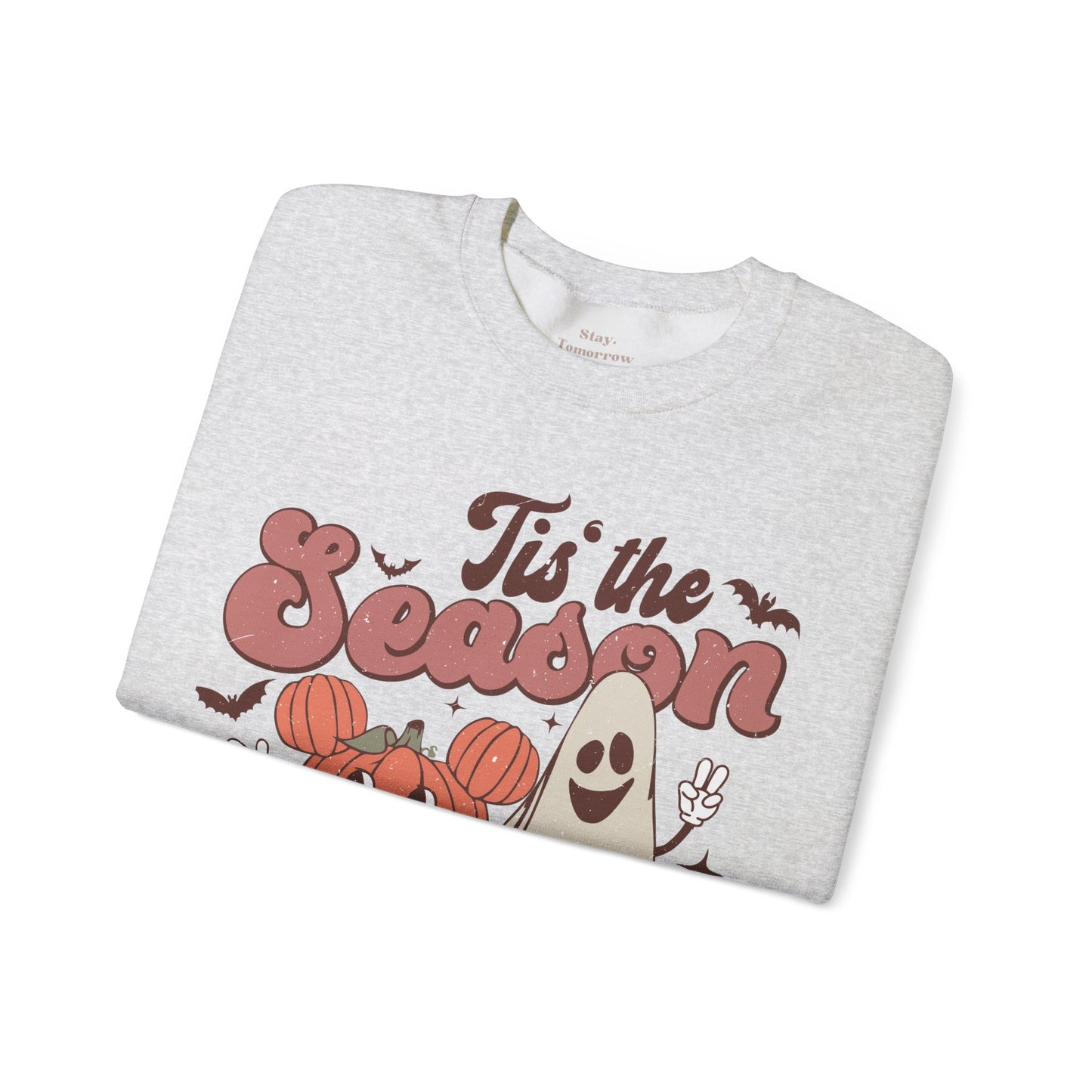 Spooky Season Halloween2024 Fall Cute Retro 'Tis the Season' Halloween Pumpkin Sweatshirt