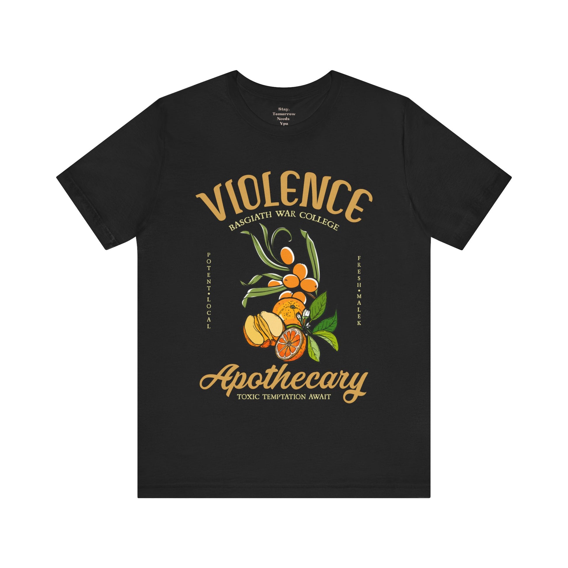 Onyx Storm Fourth Wing Iron Flame Vintage-Style Violence Basgiath War College Apothecary T-Shirt Inspired by Rebecca Yarros BookTok Book Club Empyrean Series Fantasy