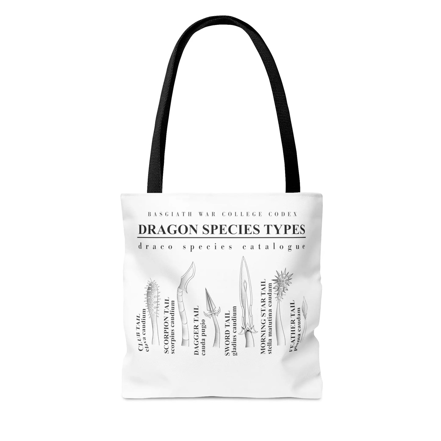 Fourth Wing Iron Flame Basgiath War College Codex of Dragon Species Tote | Inspired by Rebecca Yarros - Stay Tomorrow Needs You