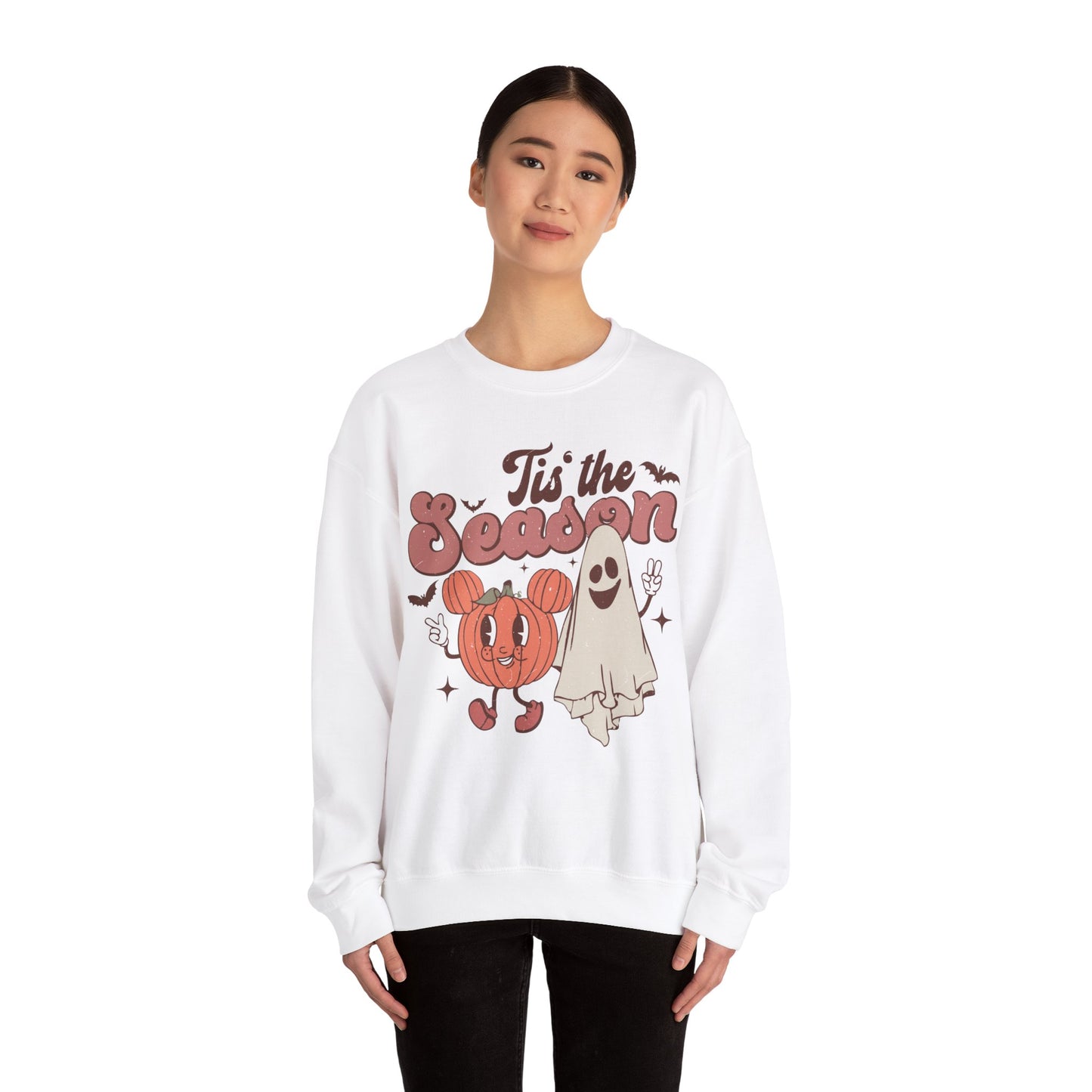 Spooky Season Halloween2024 Fall Cute Retro 'Tis the Season' Halloween Pumpkin Sweatshirt