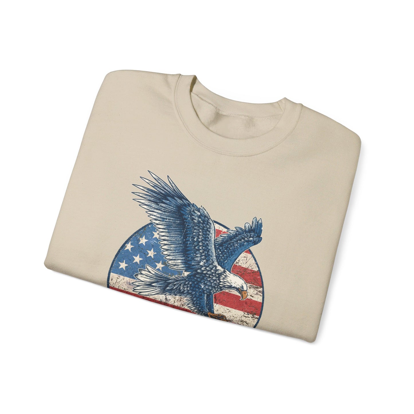 Retro Distressed American Flag Eagle 1776 Made in America Vintage Patriotic America Freedom American Pride Sweatshirt Christmas Gift Military Veteran Gift