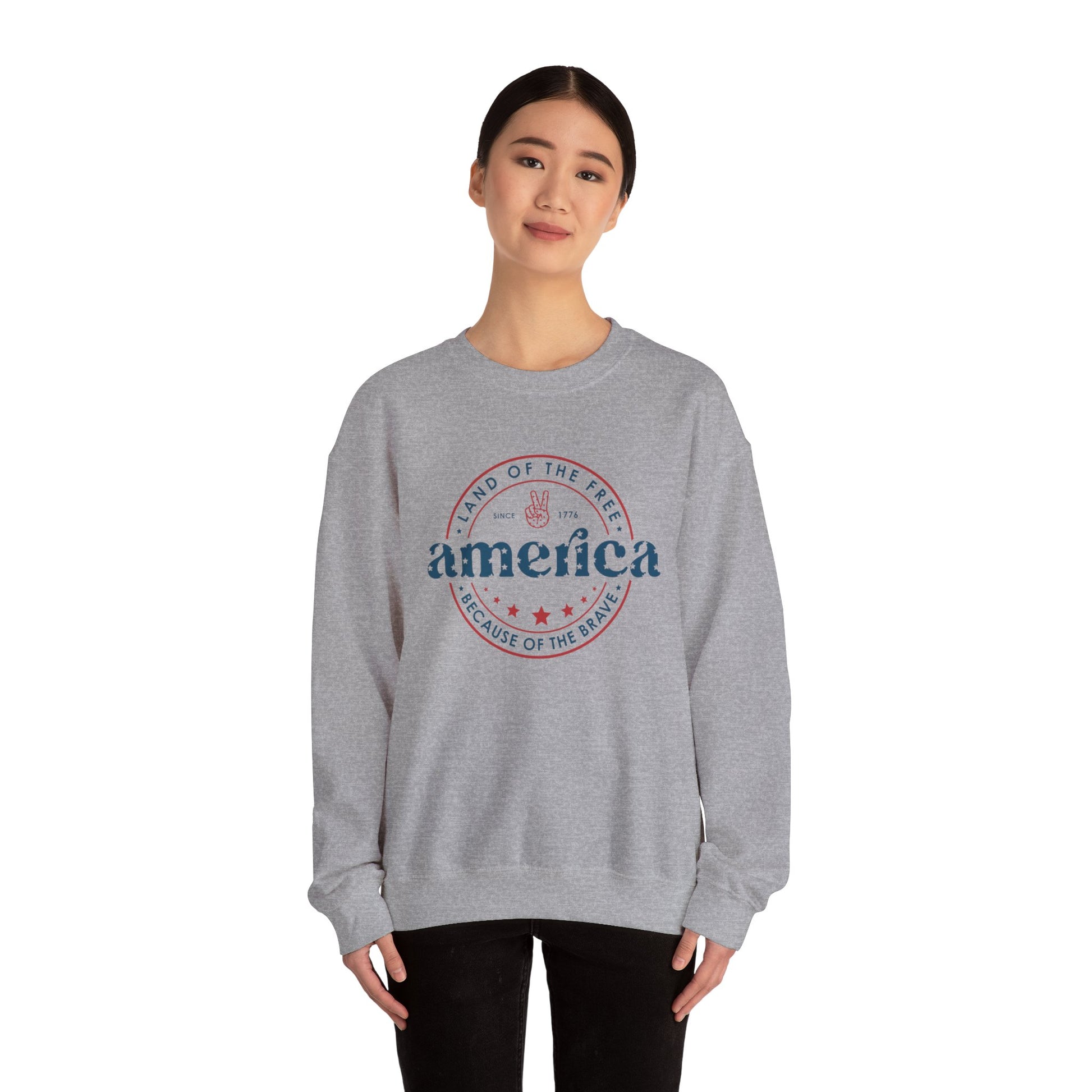 America: Land of the Free Because of the Brave Vintage Retro America Sweatshirt for Patriots - Stay Tomorrow Needs You America: Land of the Free Because of the Brave Vintage Retro America Sweatshirt for Patriots