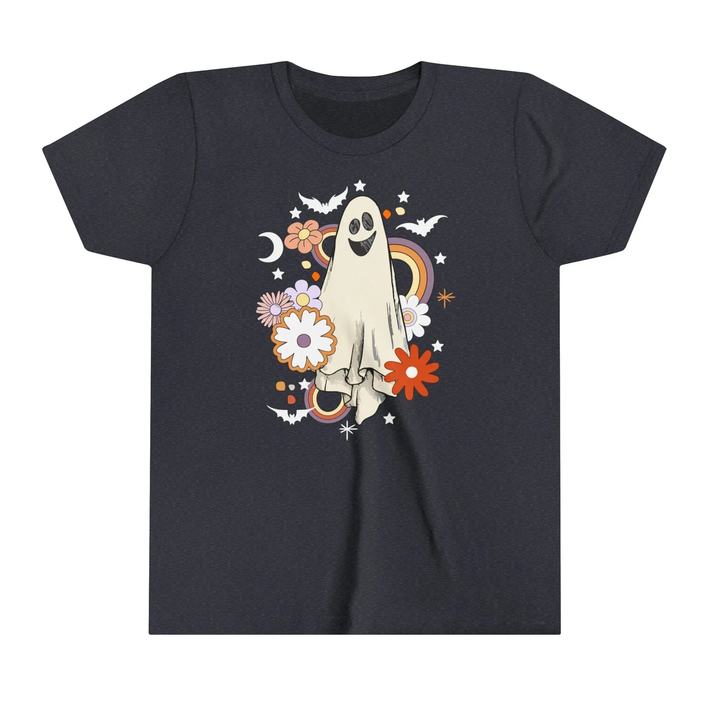 Kids Vintage Retro Flower Ghost T-Shirt Printify