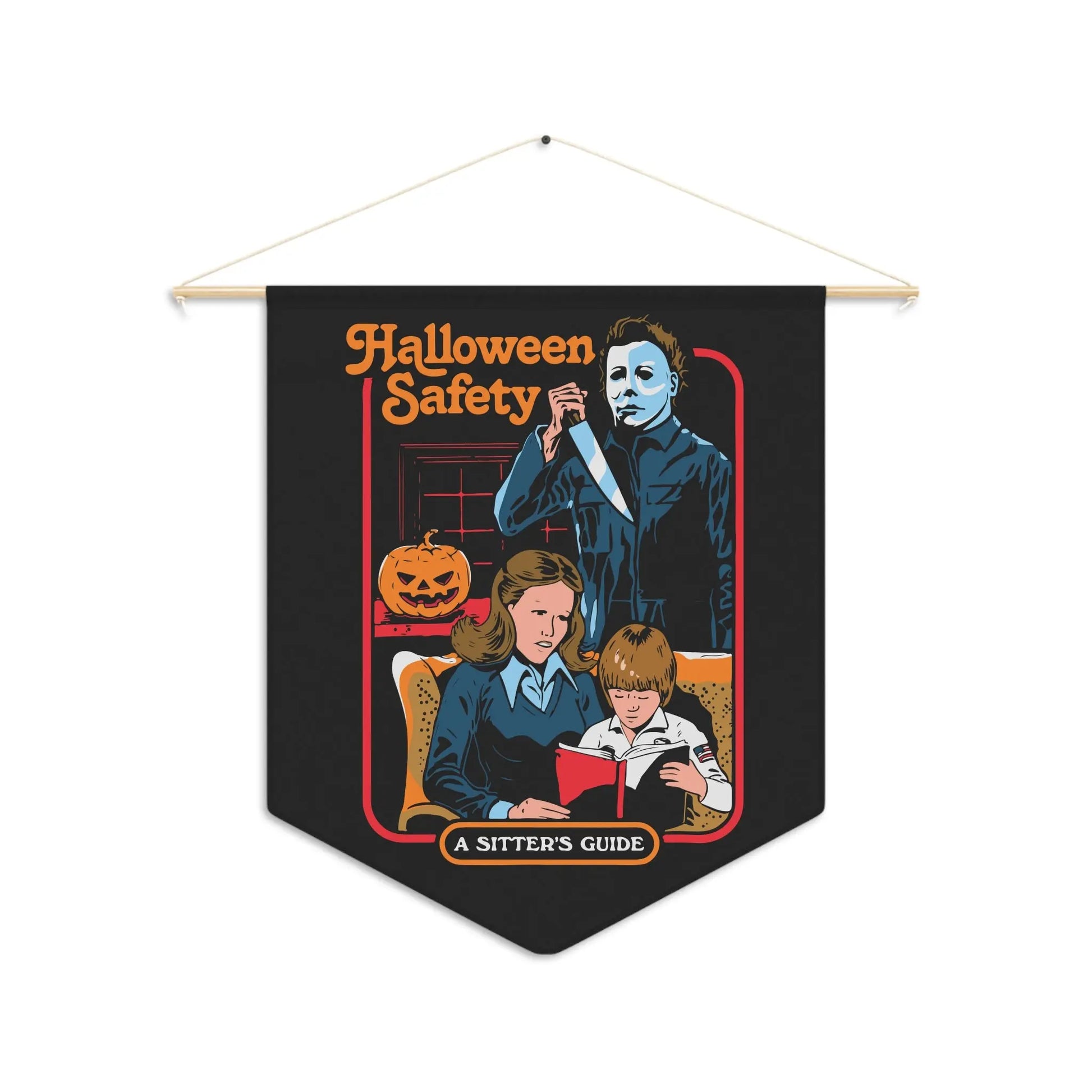 Halloween Michael Myers Wall Pennant Home Decor Boho Vintage Printify