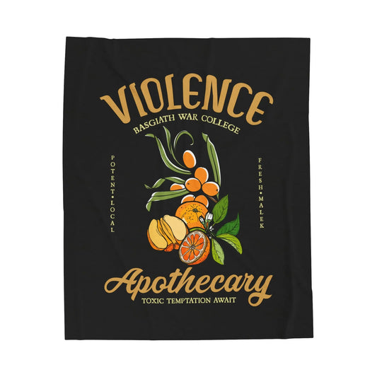 Fourth Wing Iron Flame Vintage-Style Violence Basgiath War College Apothecary Throw Blanket | Inspired by Rebecca Yarros - Stay Tomorrow Needs You