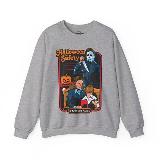Michael Myers 'Halloween Safety Sitters Guide' Retro Sweatshirt Halloween 2024 Vintage