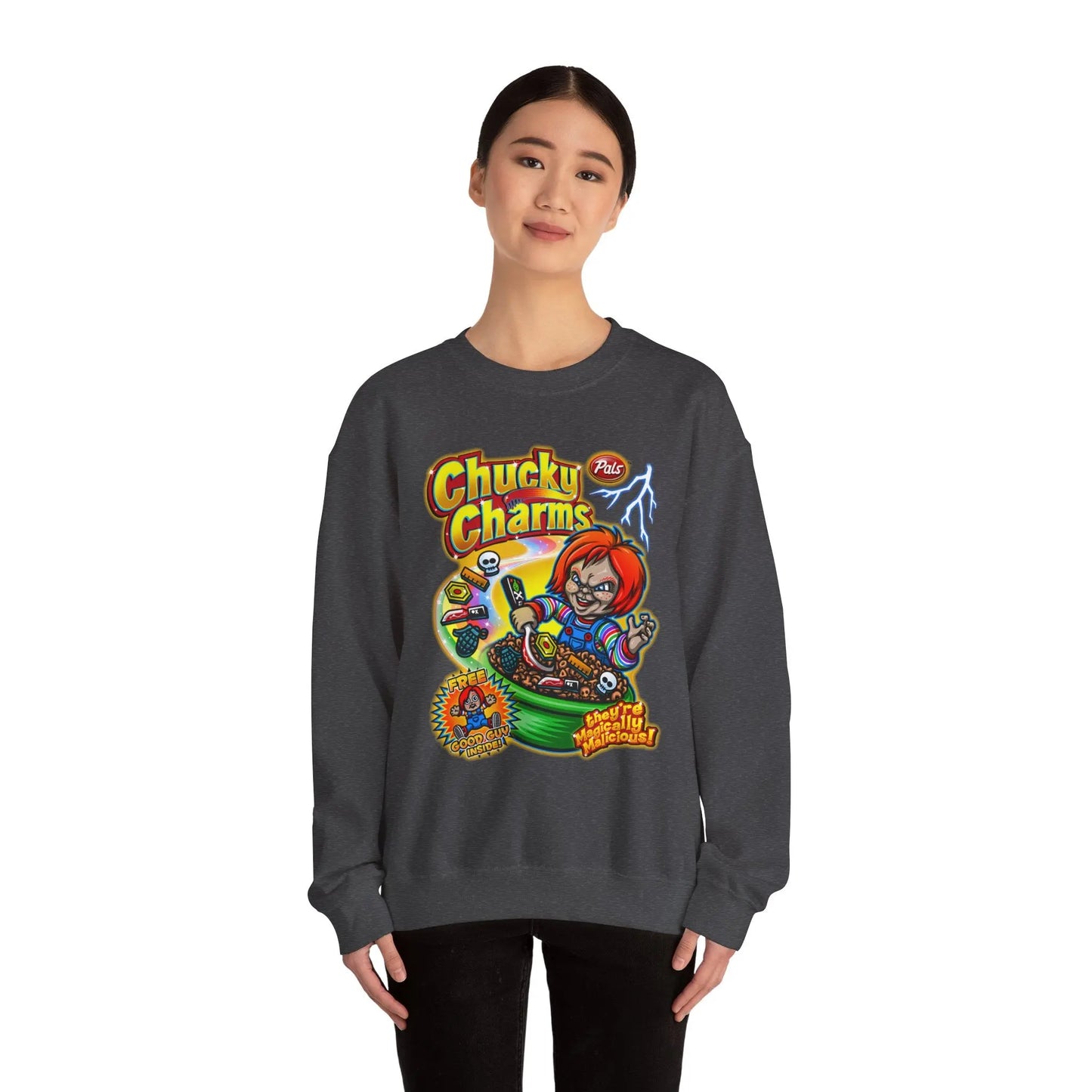 Retro Chucky Charms' Child's Play Halloween Sweatshirt 2024 Horror Movie Character Vintage