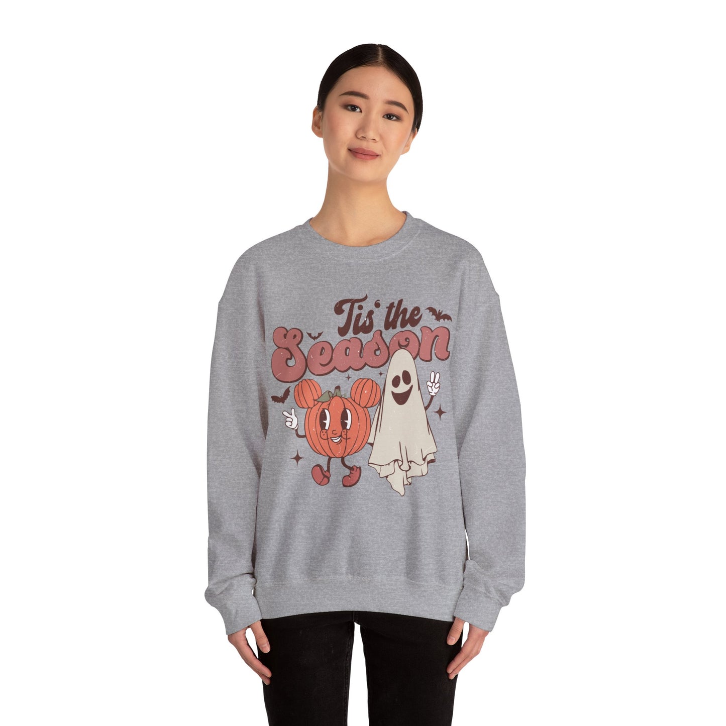 Spooky Season Halloween2024 Fall Cute Retro 'Tis the Season' Halloween Pumpkin Sweatshirt