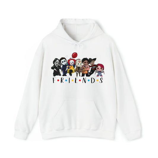 Friends Horror Movie Character Hooded Sweatshirt Printify