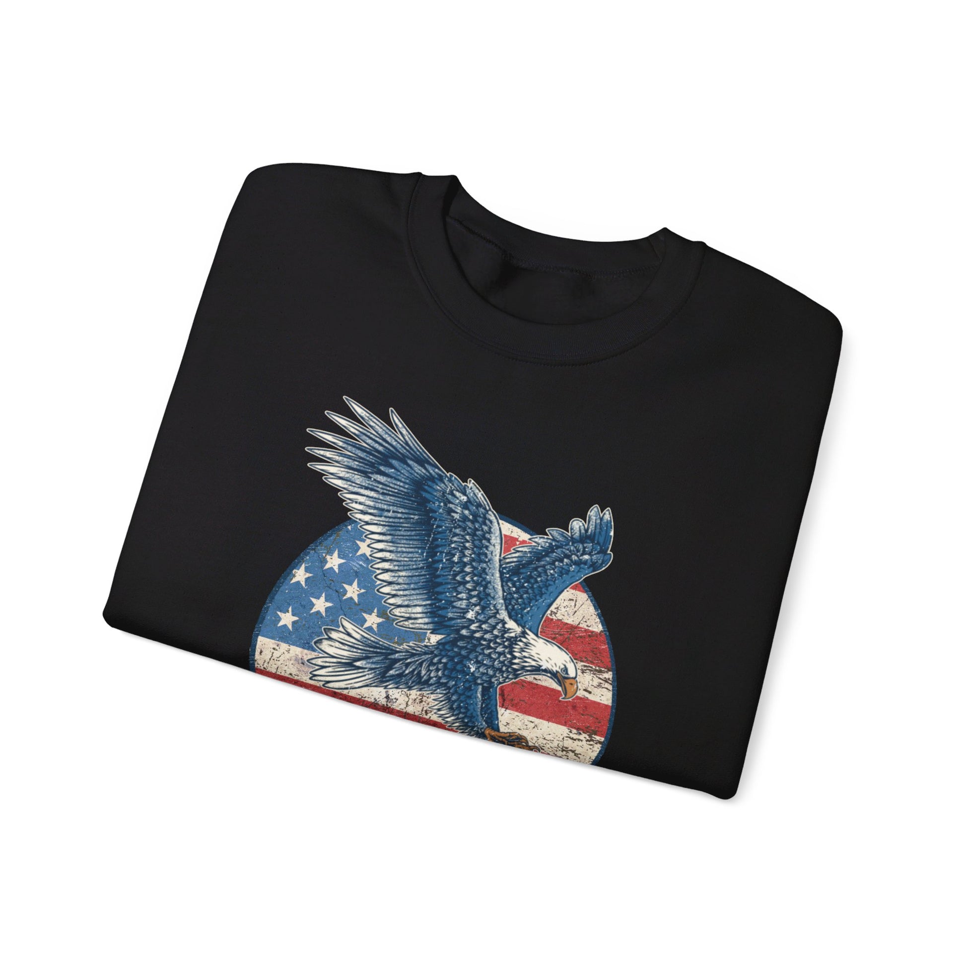 Retro Distressed American Flag Eagle 1776 Made in America Vintage Patriotic America Freedom American Pride Sweatshirt Christmas Gift Military Veteran Gift