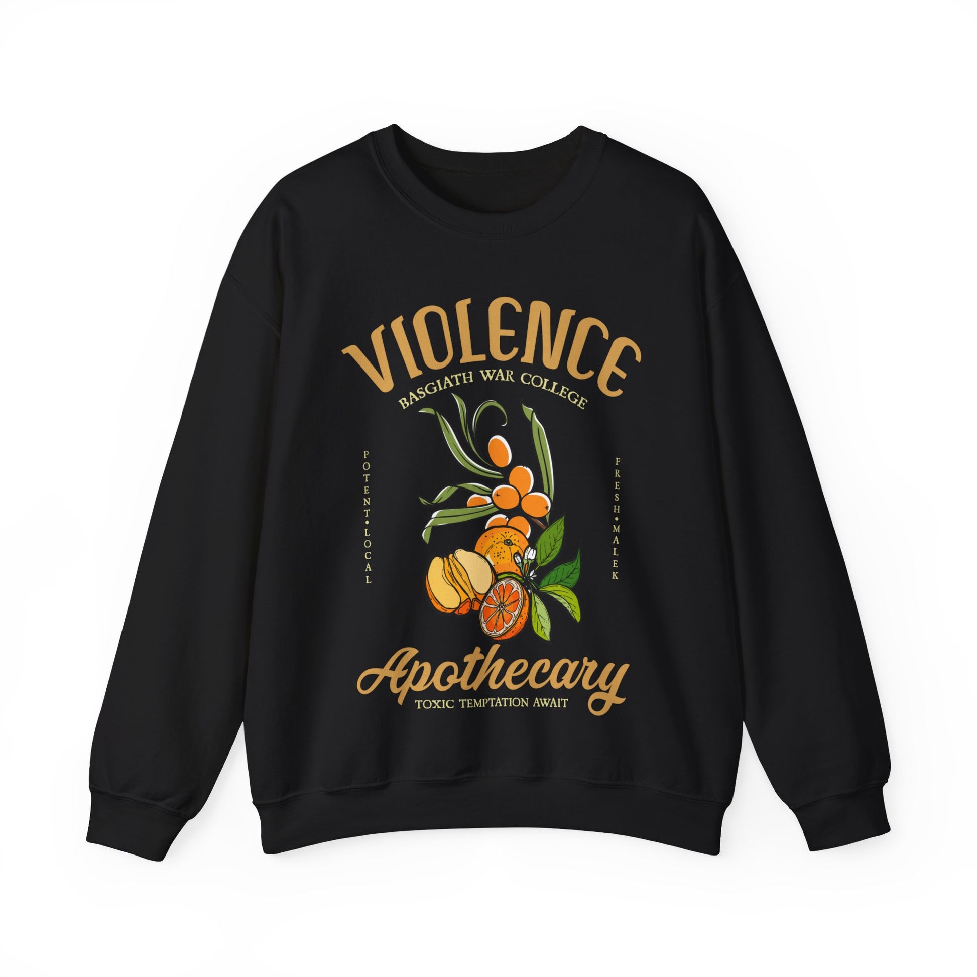 Onyx Storm Fourth Wing Iron Flame Vintage-Style Violence Basgiath War College Apothecary Sweatshirt | Inspired by Rebecca Yarros