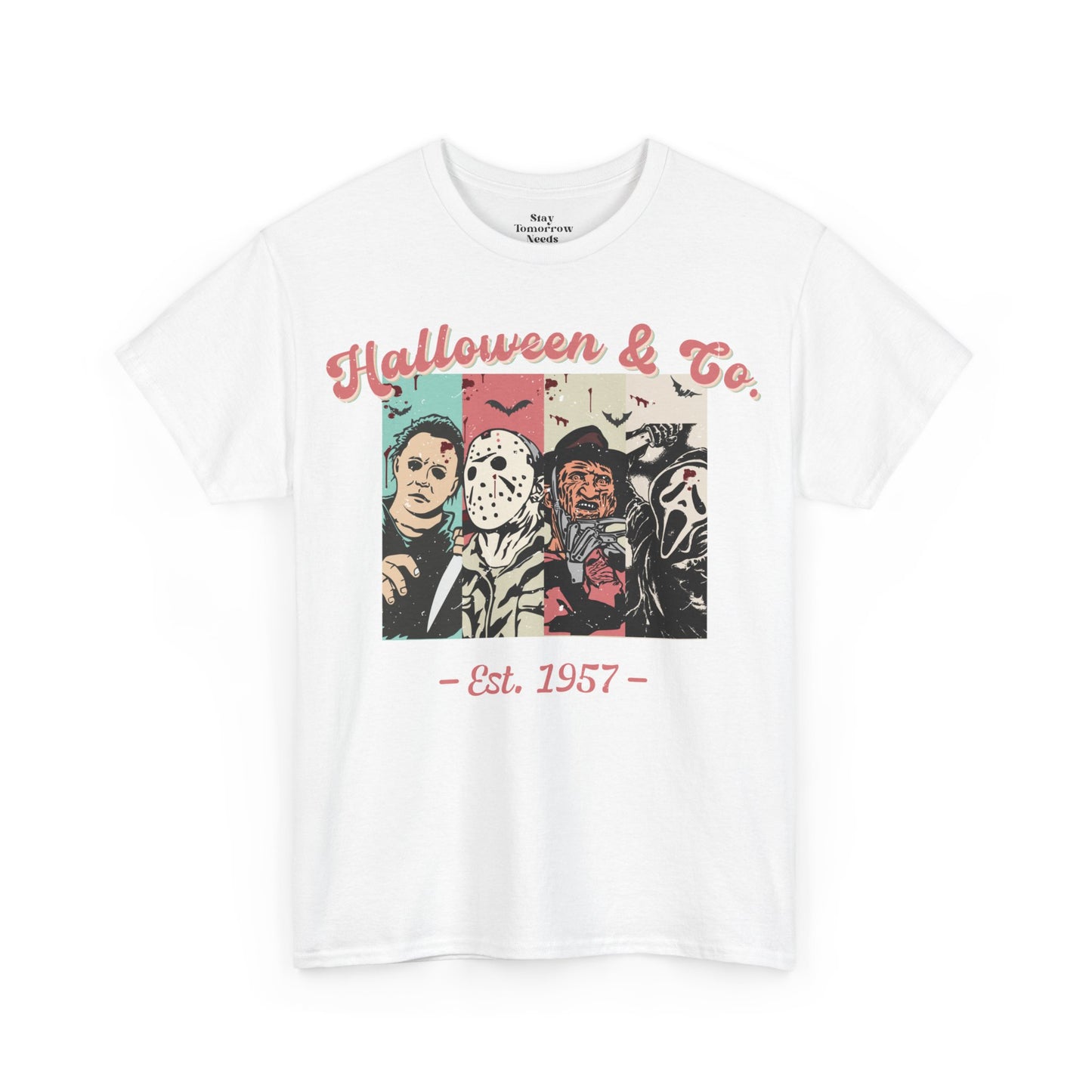 Spooky Season Halloween2024 Retro Boho Halloween Horror Movie Character T shirt - Michael Meyers, Jason Vorhees, Freddy Krueger, Ghost Face Scream Hoodie Halloween, Friday the 13th, Nightmare on Elm Street,