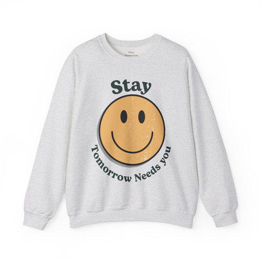 Retro Smiley Stay Tomorrow Needs You Suicide Prevention Sweatshirt Mental Health Awareness Gift Veterans Support Military Gift Christmas