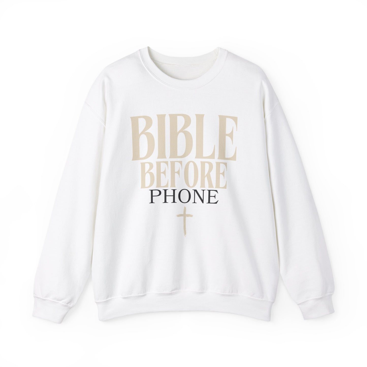 Bible Before Phone Christian Sweatshirt Catholic Jesus Read Your Bible Christian Apparel