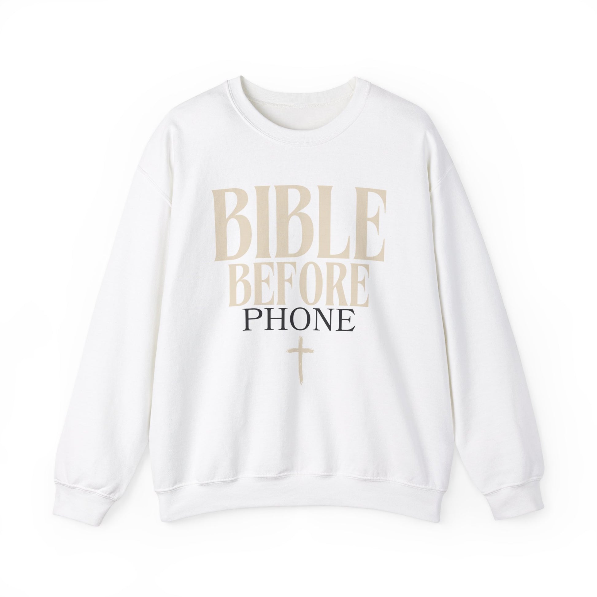 Bible Before Phone Christian Sweatshirt Catholic Jesus Read Your Bible Christian Apparel