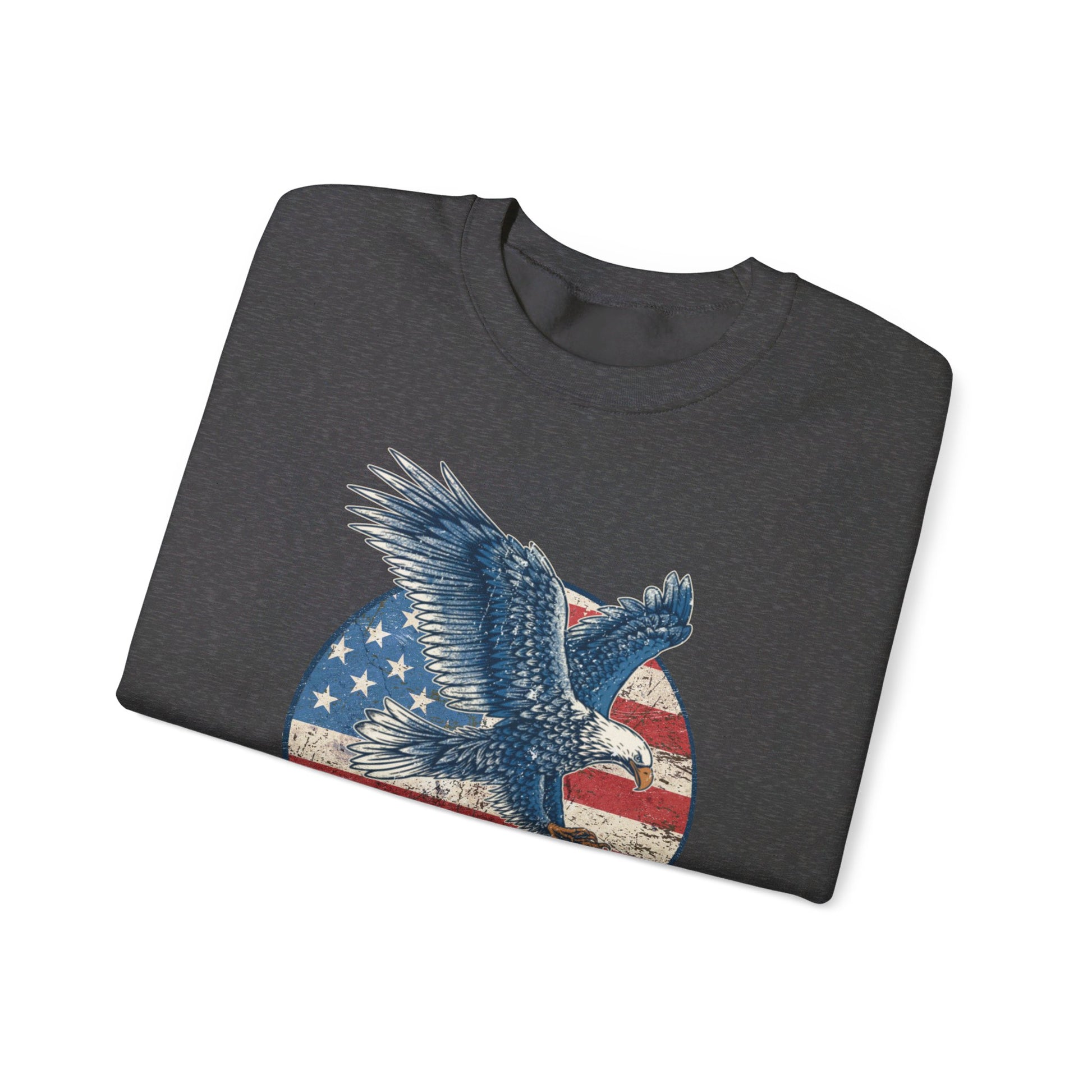 Retro Distressed American Flag Eagle 1776 Made in America Vintage Patriotic America Freedom American Pride Sweatshirt Christmas Gift Military Veteran Gift