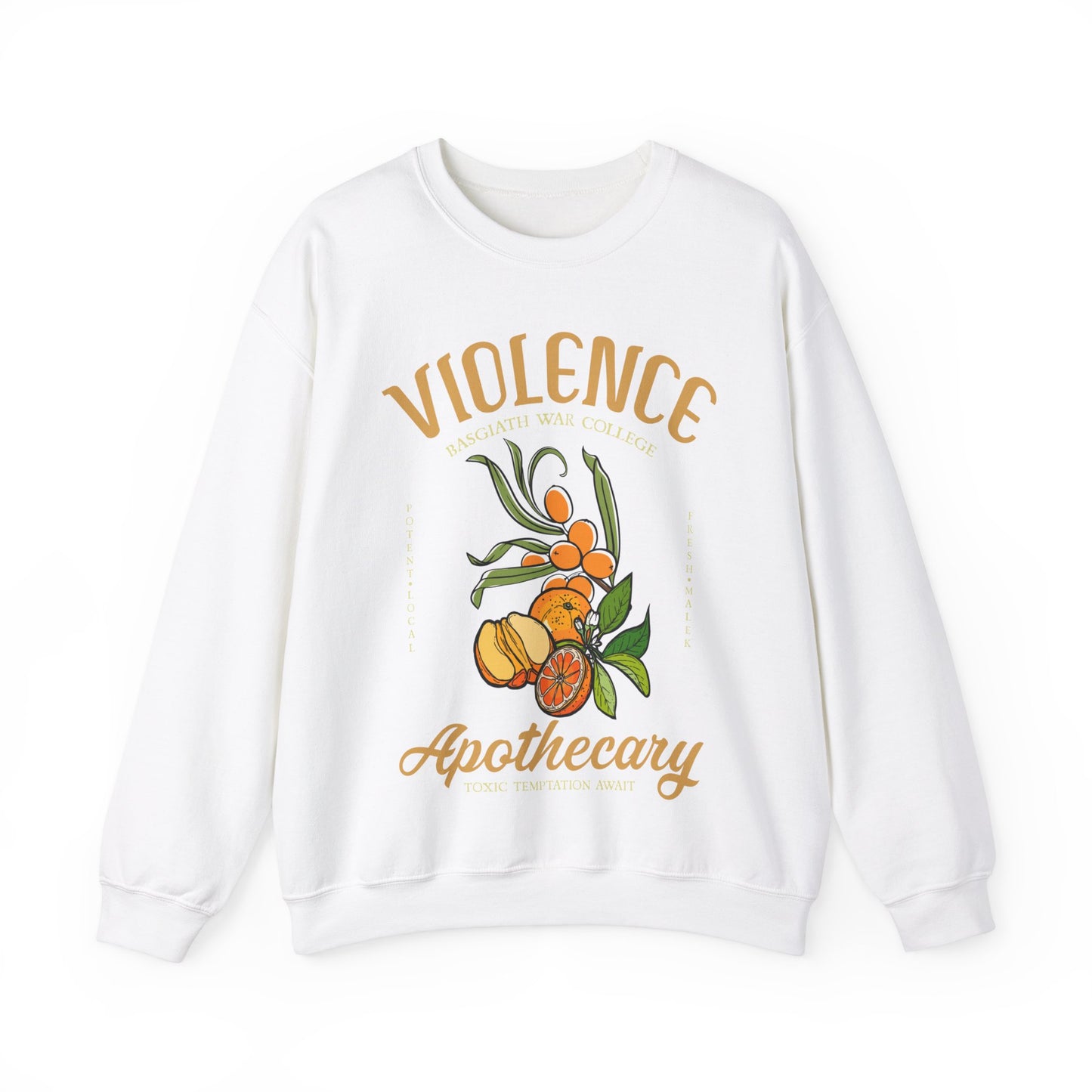 Onyx Storm Fourth Wing Iron Flame Vintage-Style Violence Basgiath War College Apothecary Sweatshirt | Inspired by Rebecca Yarros